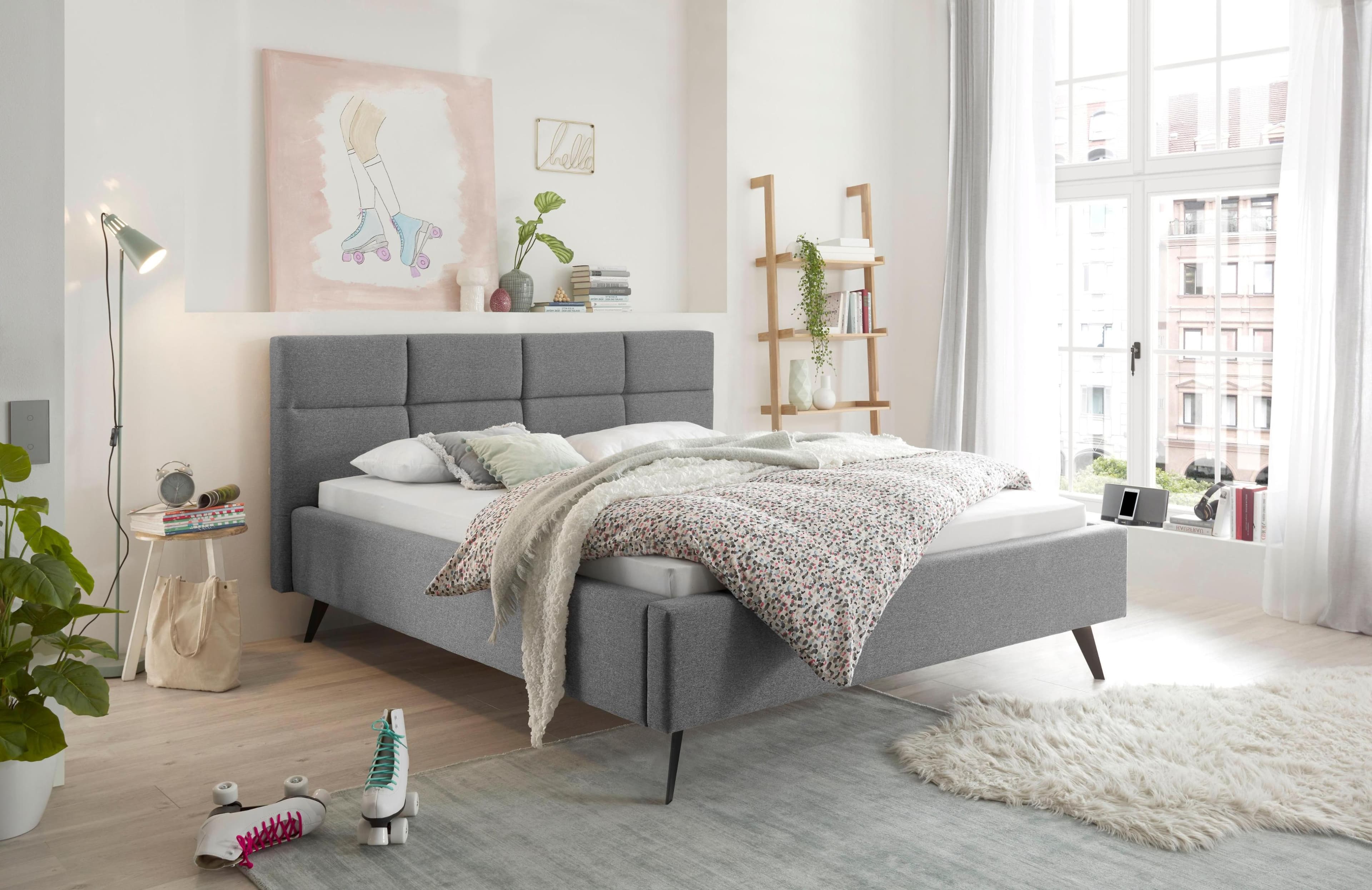 Polsterbett Cary von Set One by Musterring - Metallfüße Schwarz