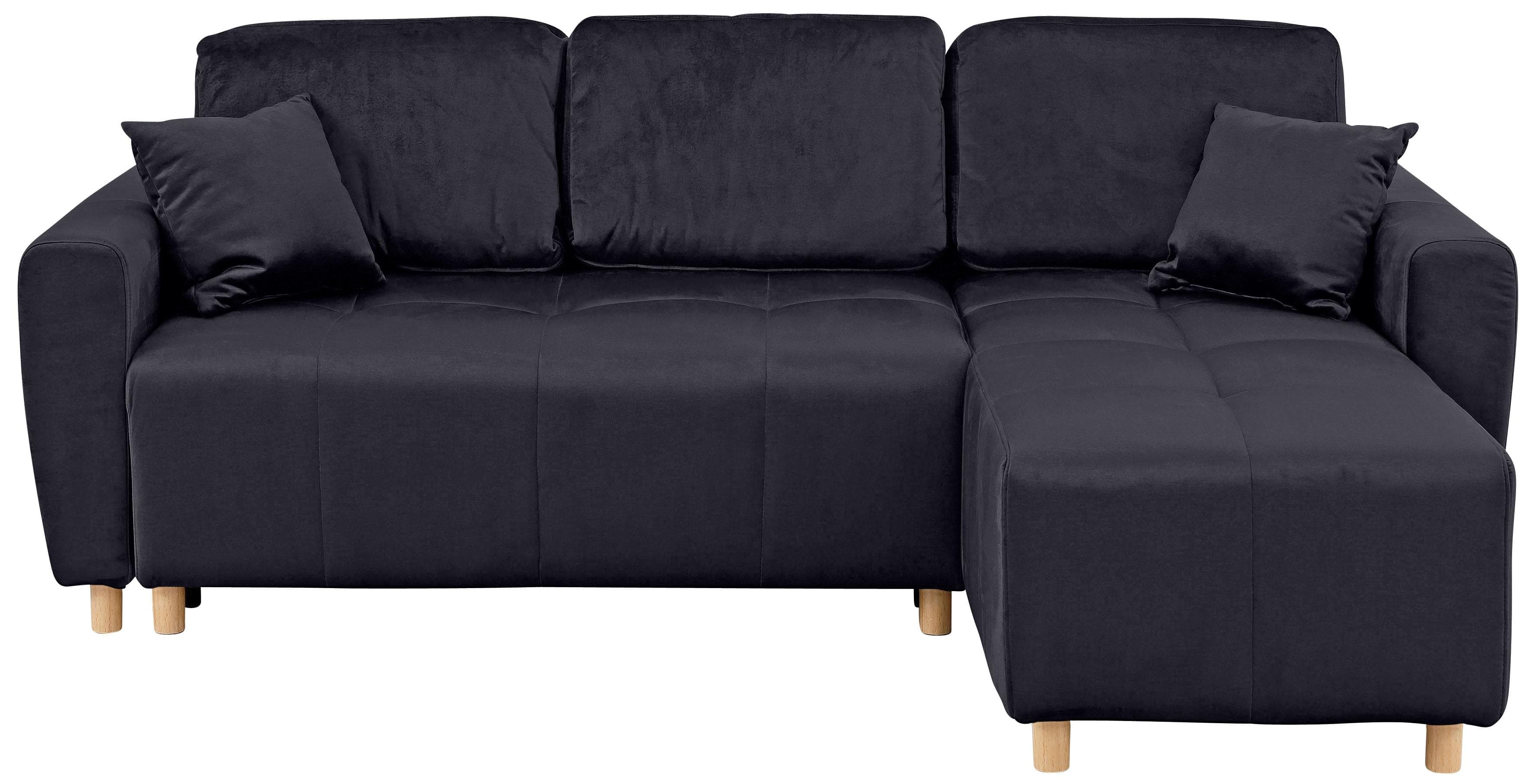 HOME AFFAIRE Ecksofa Scania L-Form Anthrazit mit Bettfunktion