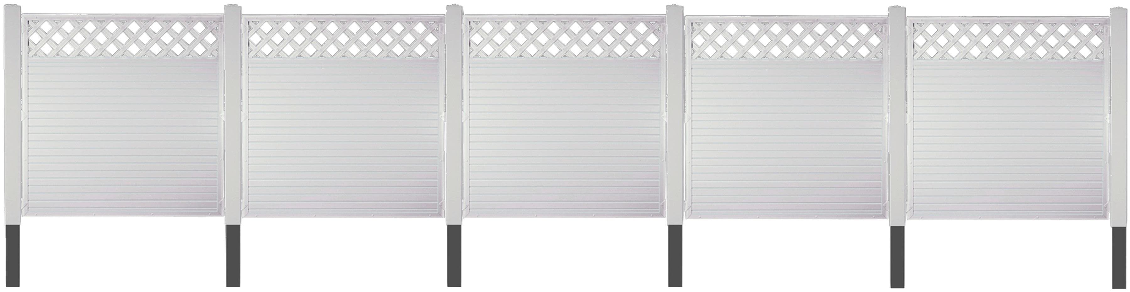Elegantes Sichtschutzelement aus Aluminium und PVC