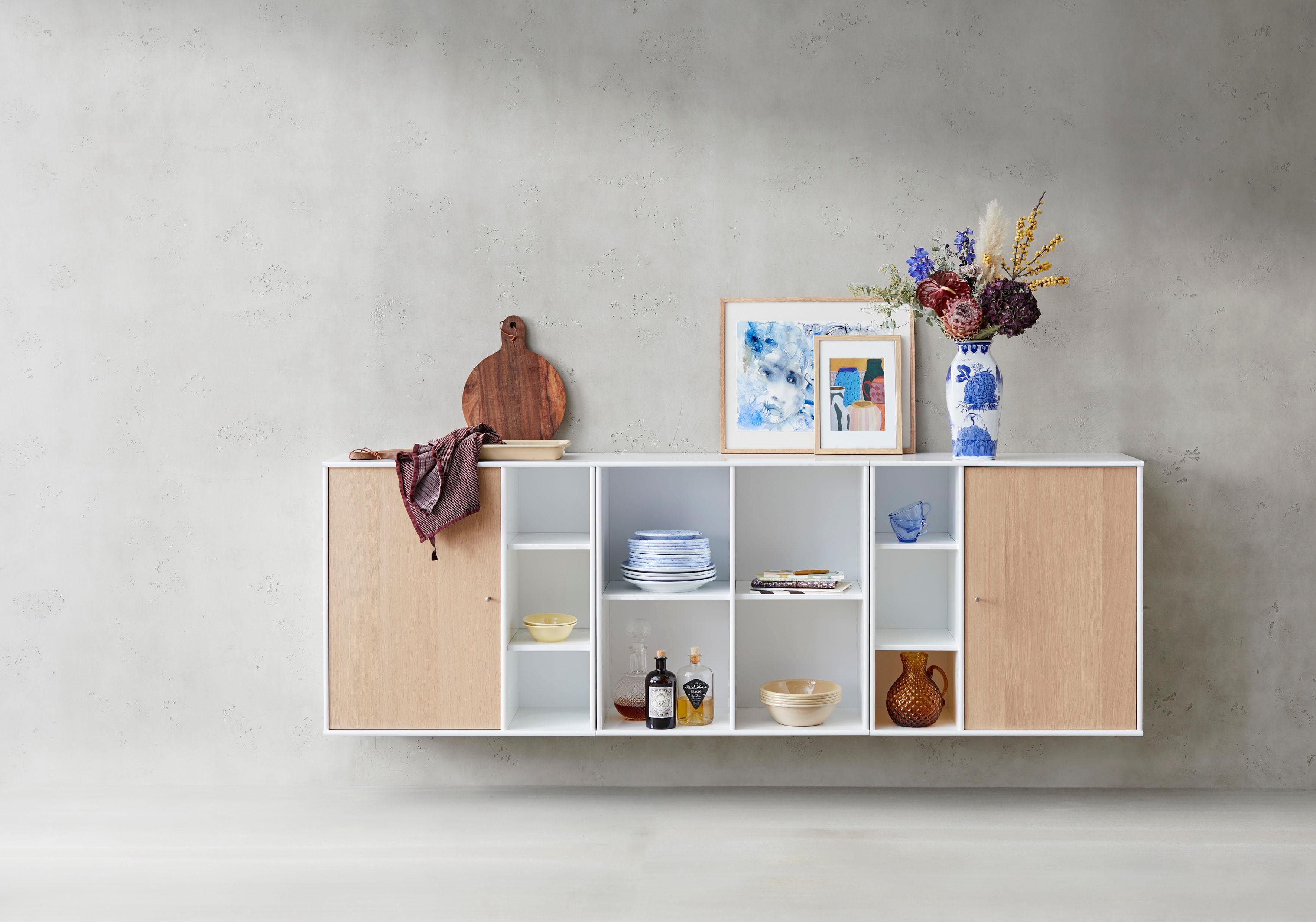 HAMMEL FURNITURE Mistral Kubus Sideboard Weiß Eiche Weiß Pigmentiert