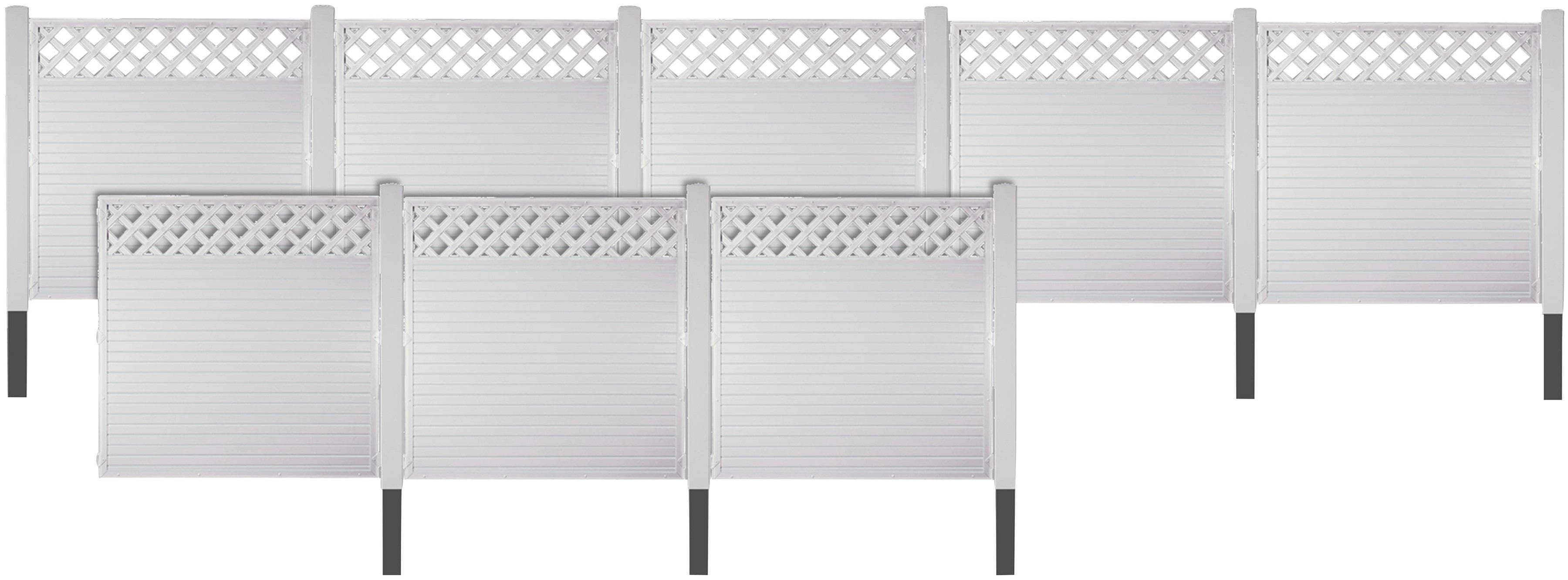 Sichtschutzelement TETZNER & JENTZSCH LANGLEY 6 Weiß 180 cm PVC Zaunelement