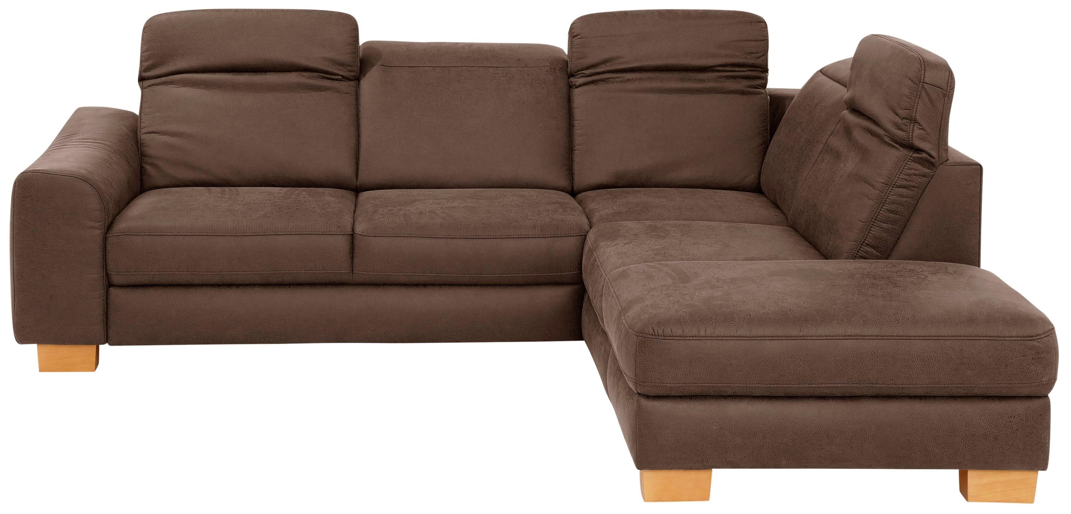 Home Affaire Ecksofa Dundee L-Form Dunkelbraun Luxus-Microfaser