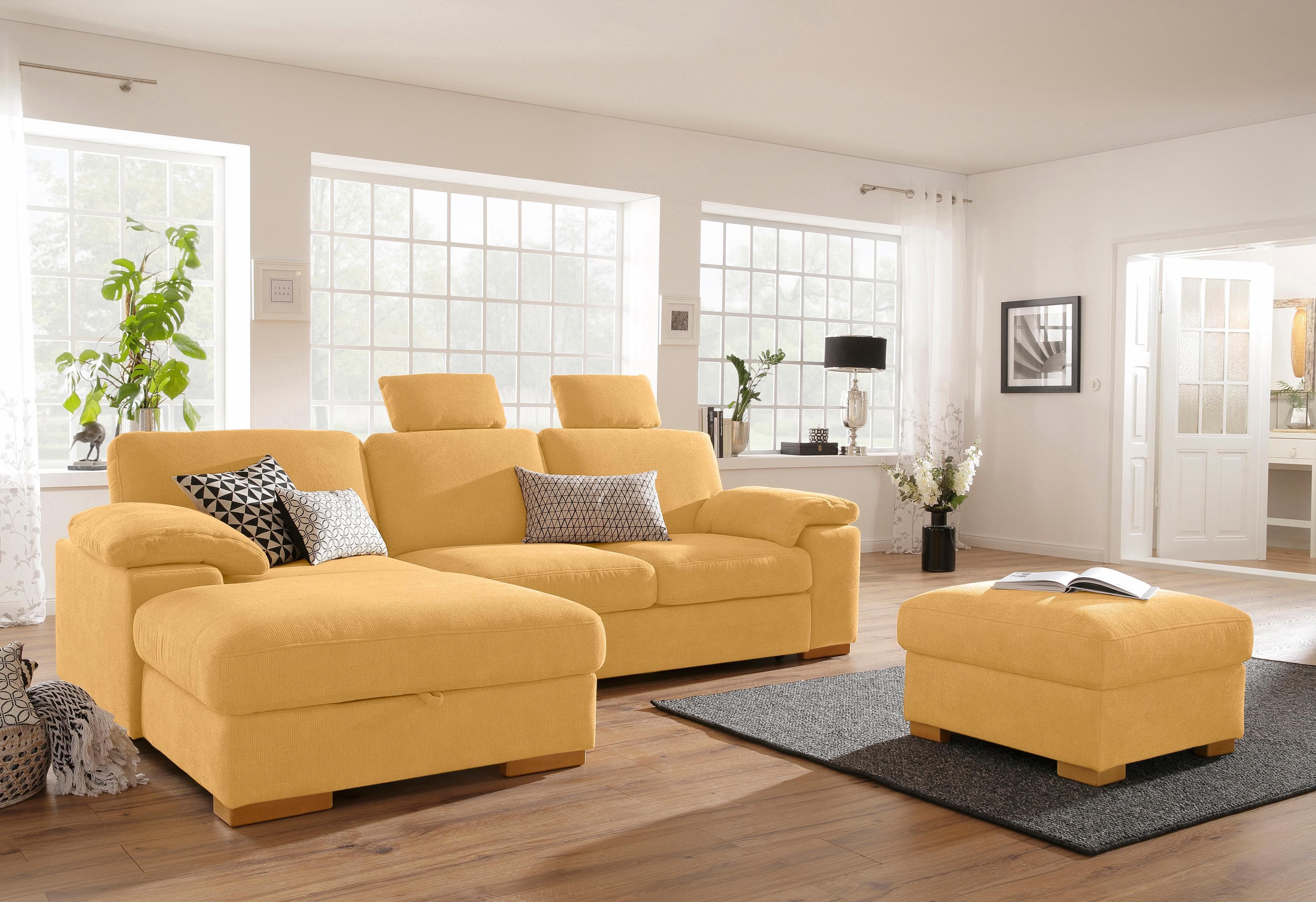 Home Affaire Ecksofa Ventura L-Form mit Bettfunktion und Bettkasten