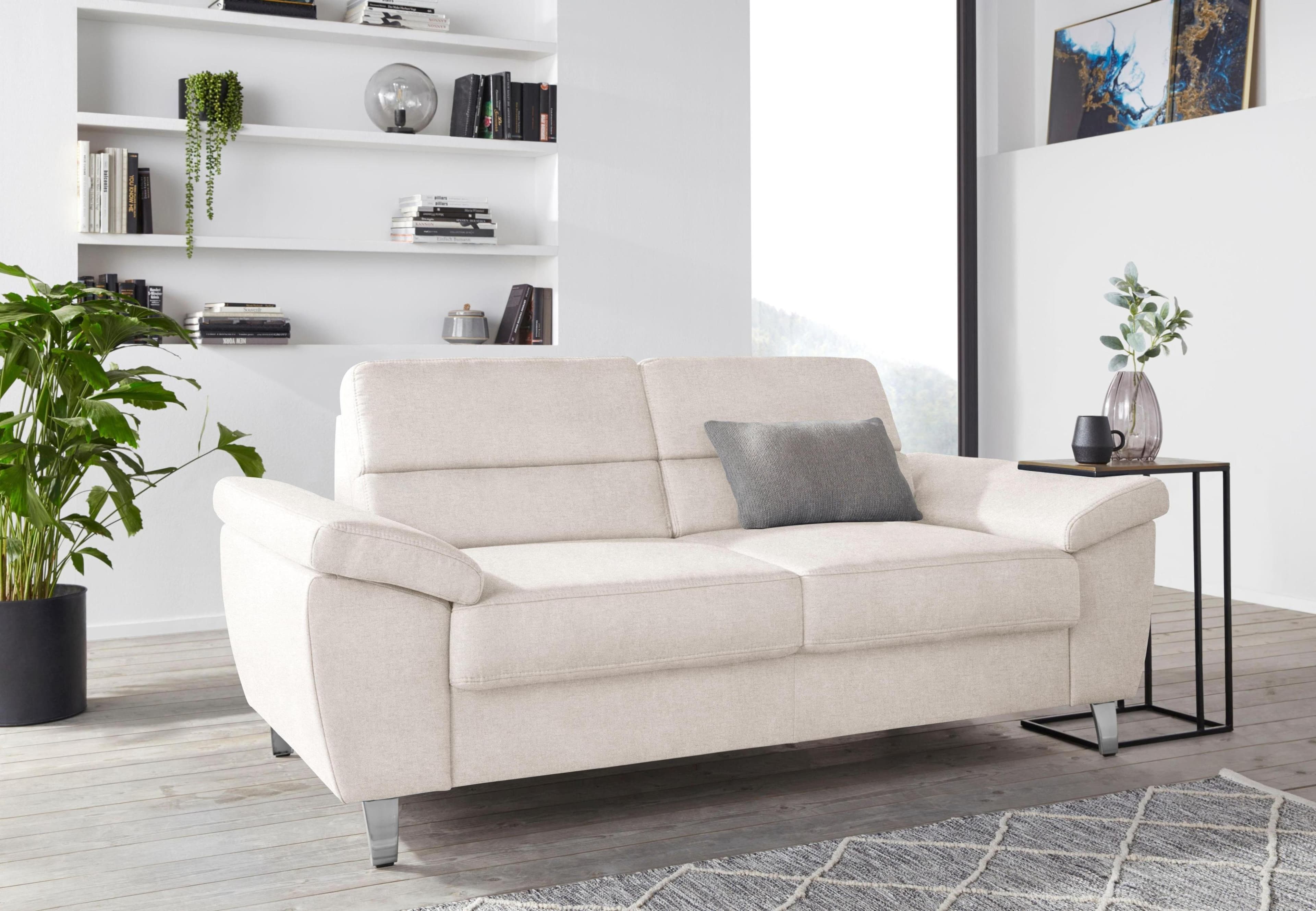 SIT & MORE Sofa Sorano 2,5-Sitzer Beige Leinen