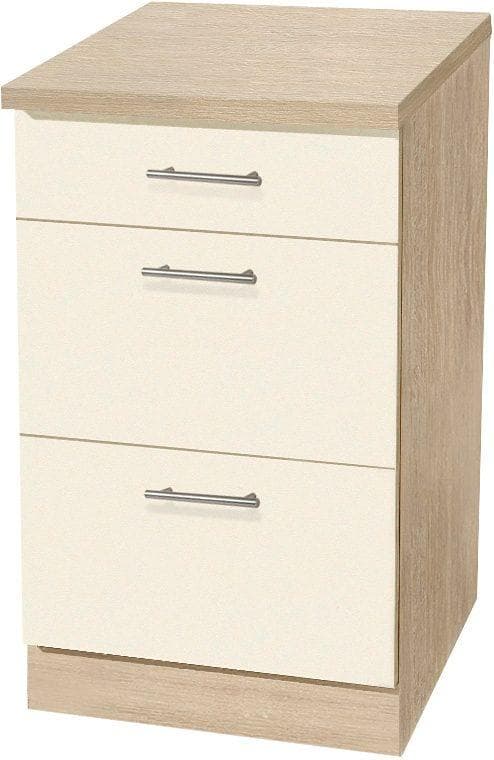 WIHO KÜCHEN Unterschrank Kiel 50cm Magnolia Sonoma Eiche