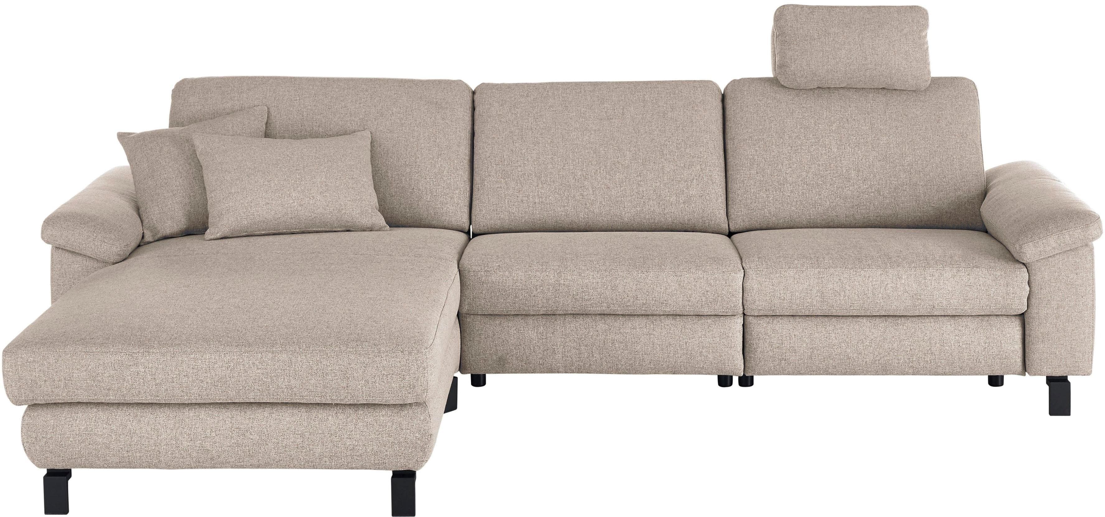 CANDY Ecksofa Mainau L-Form Taupe mit Relaxfunktion
