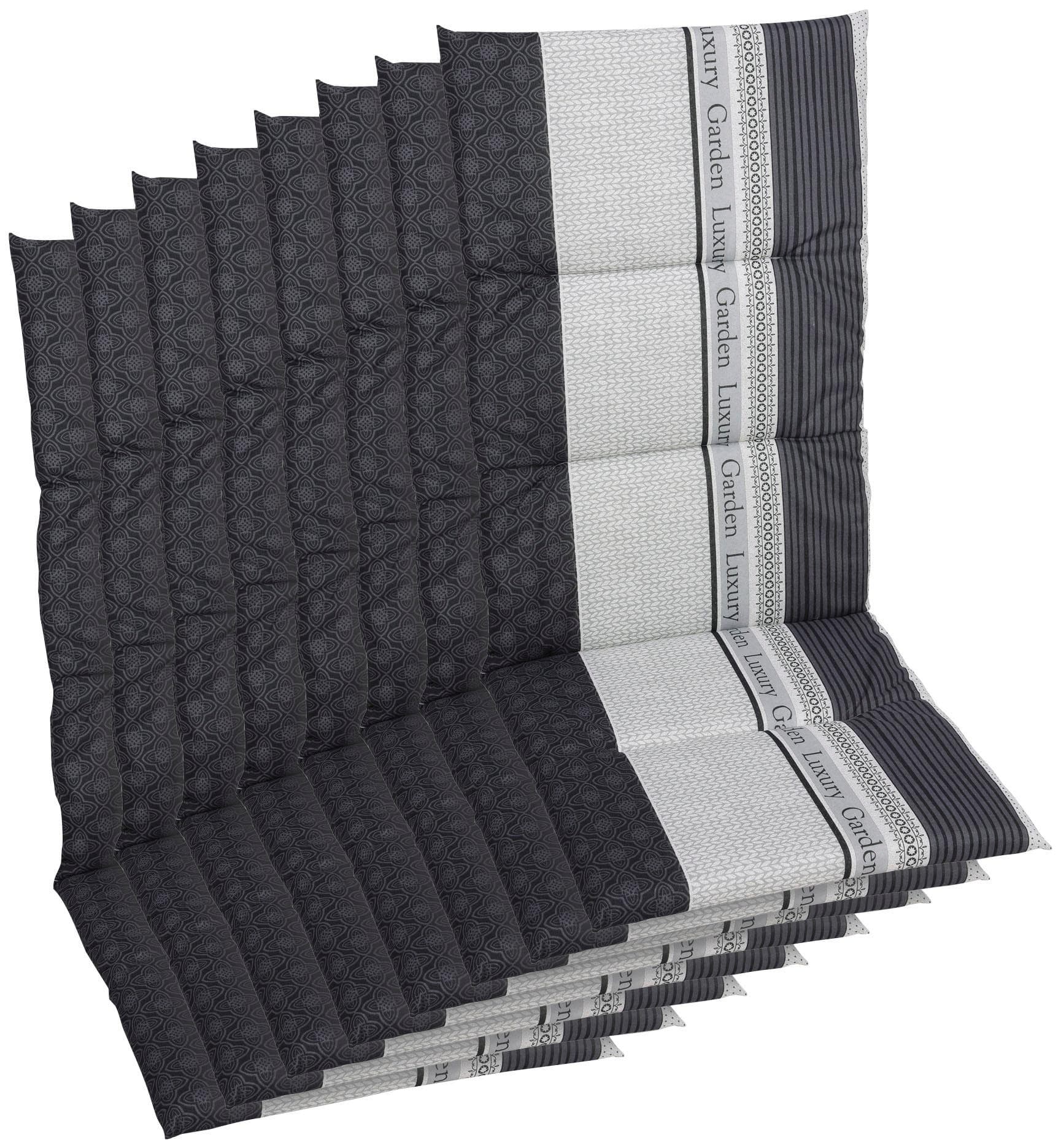 GO-DE Amalfi Hochlehnerauflage Set - Komfortable Gartenstuhlpolster