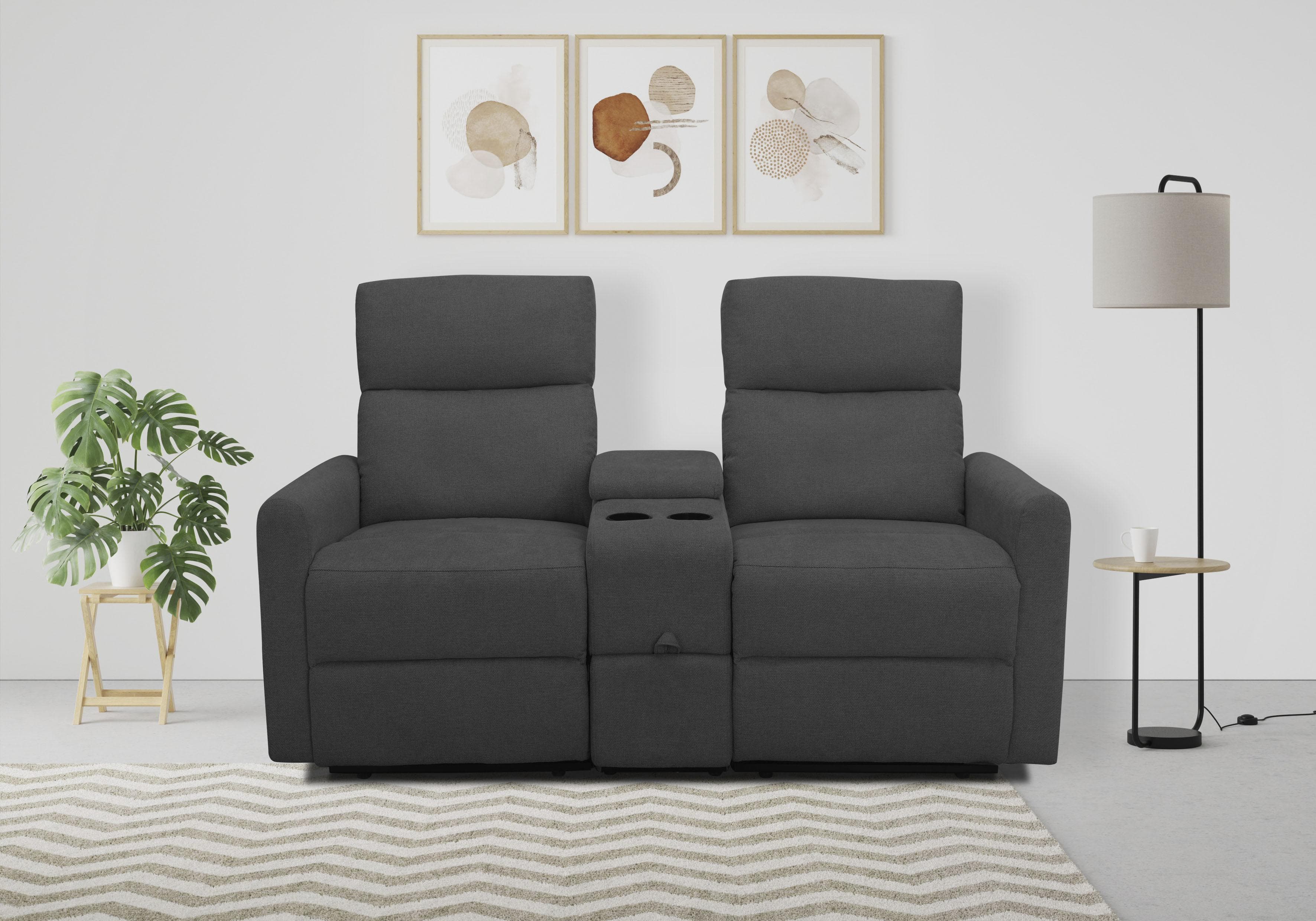 HOME AFFAIRE Daoulas 2-Sitzer Kinosofa Relax Anthrazit