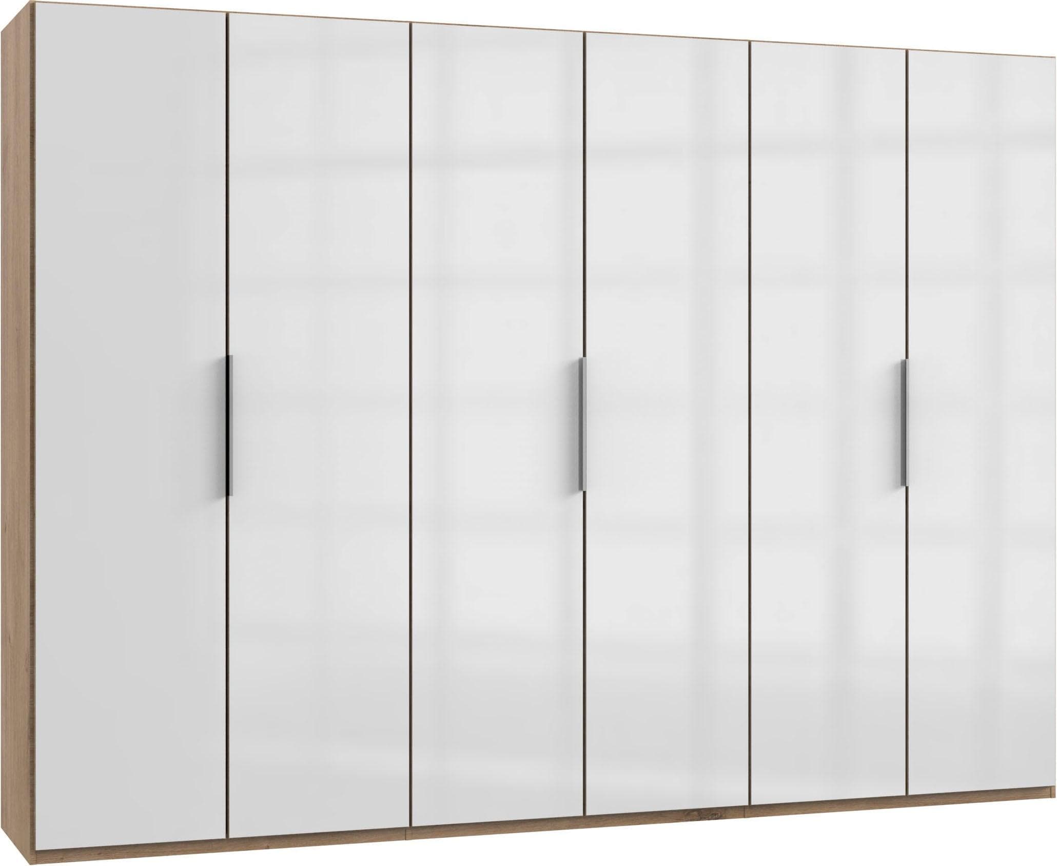 WIMEX Level Kleiderschrank Braun Weiß Glas 300cm