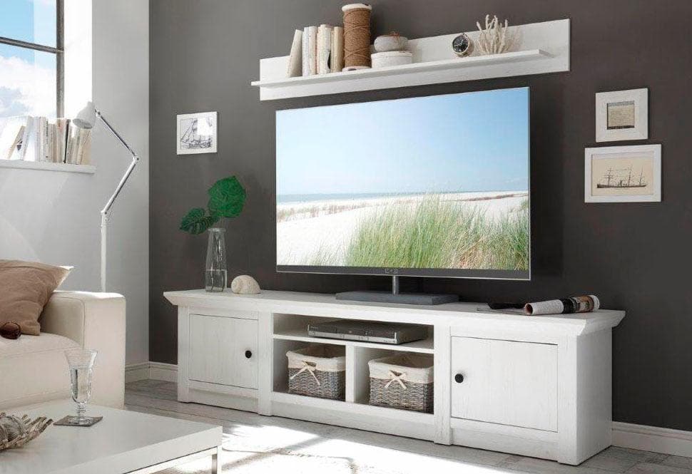 Home affaire Lowboard California Landhausstil Weiß TV-Board