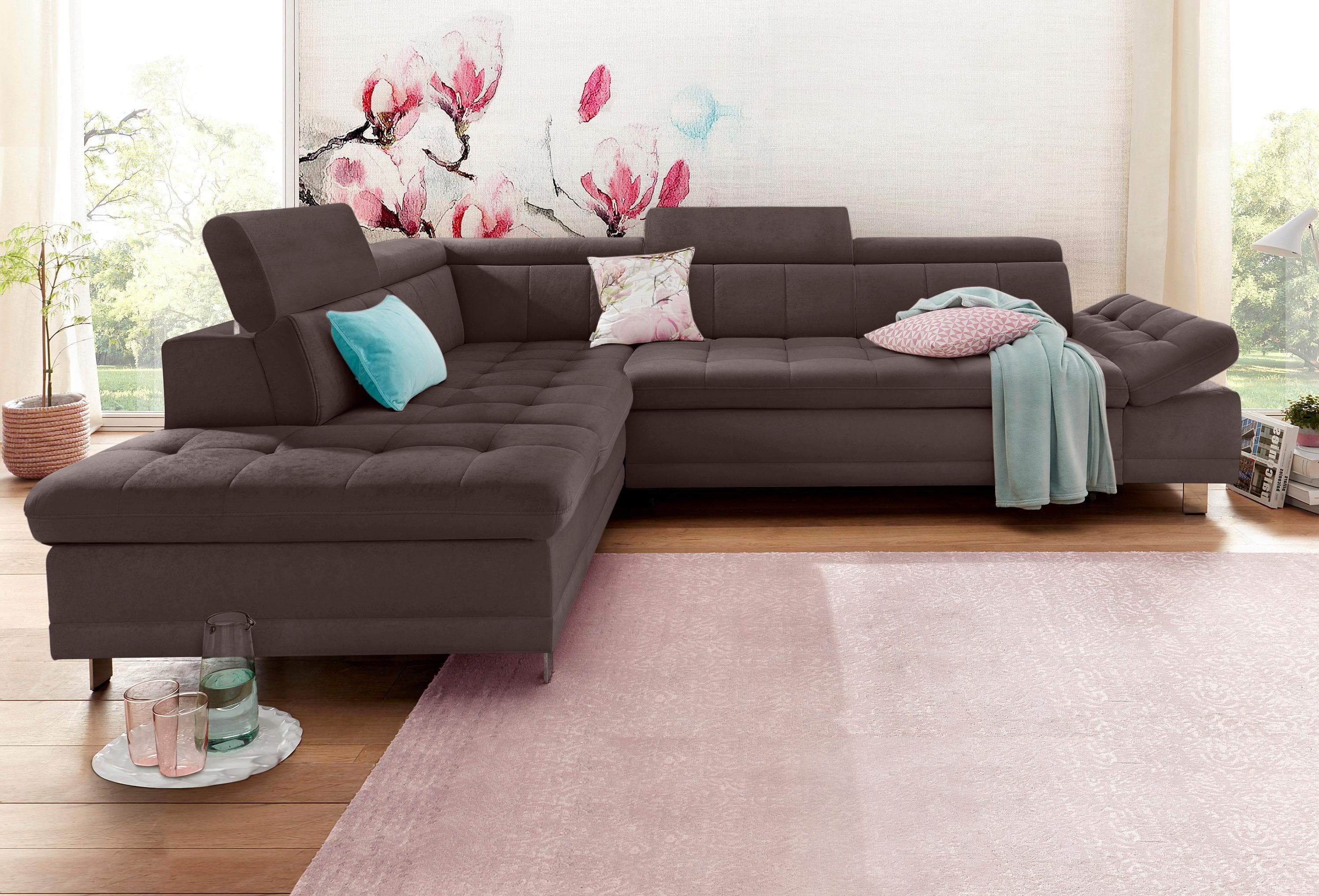 sit&more Ecksofa Limit L-Form mit Bettfunktion und Bettkasten