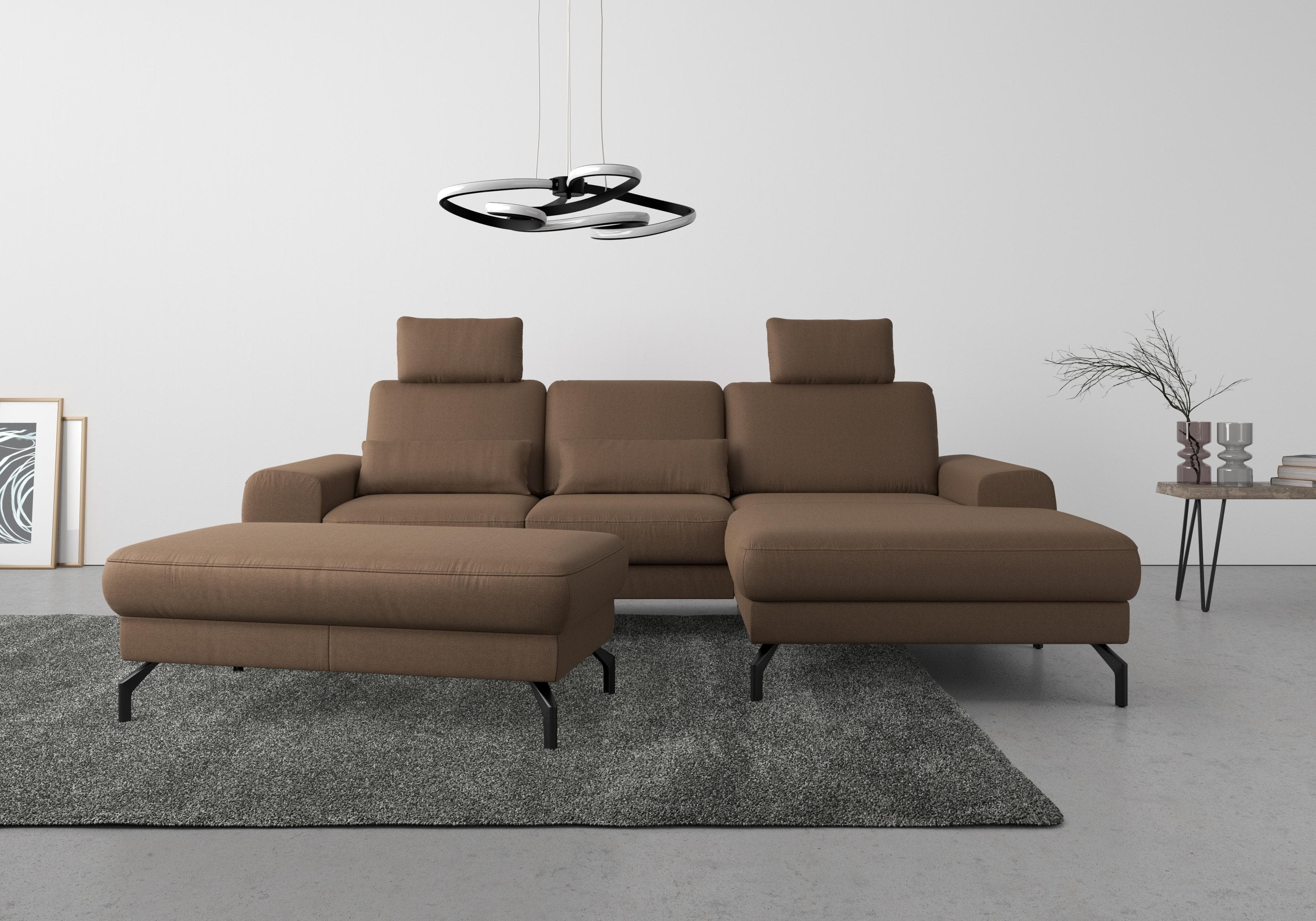 Ecksofa SIT & MORE Cinturo L-Form Braun