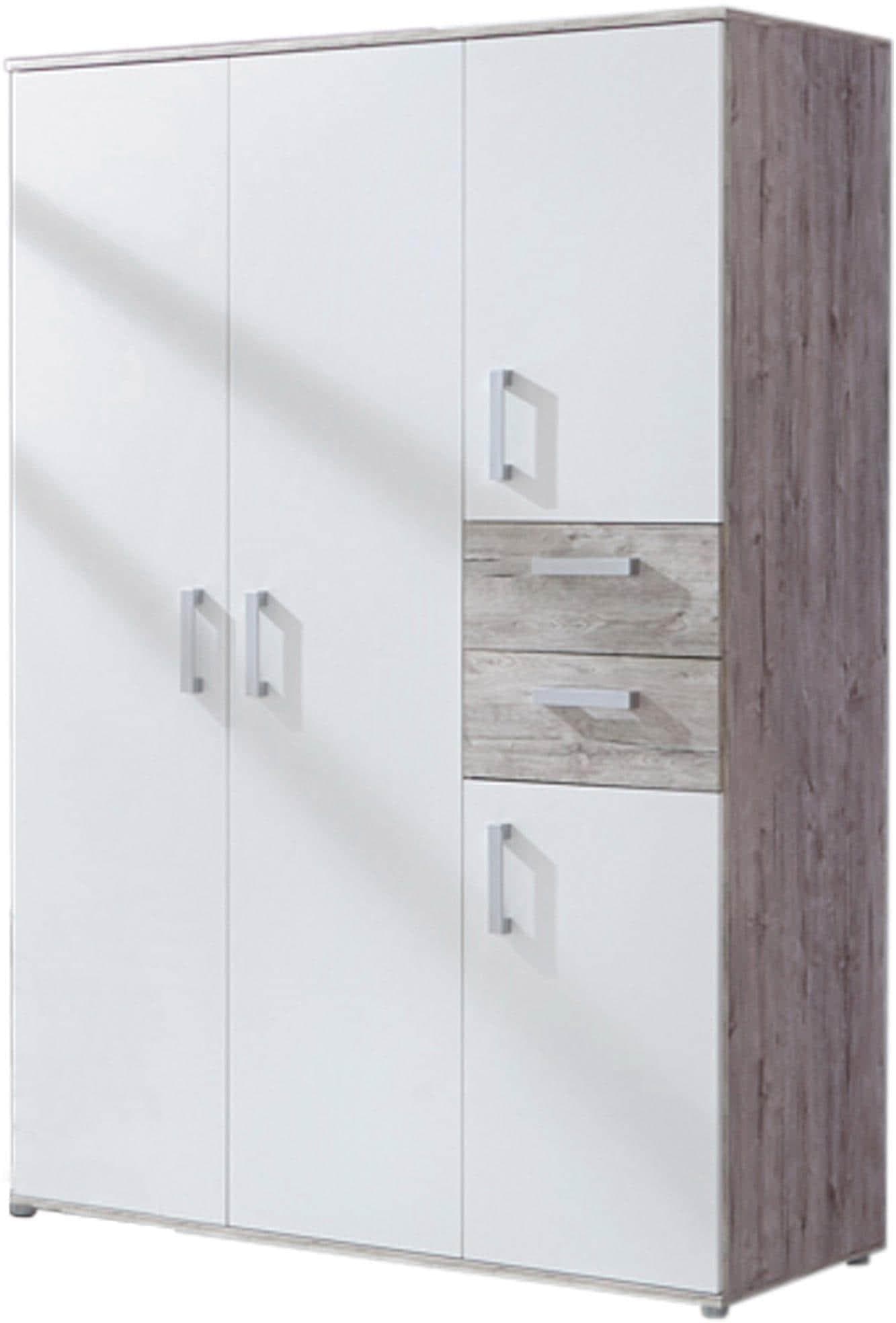 Arthur Berndt Kleiderschrank Bente Eiche Sand Nb Weiß