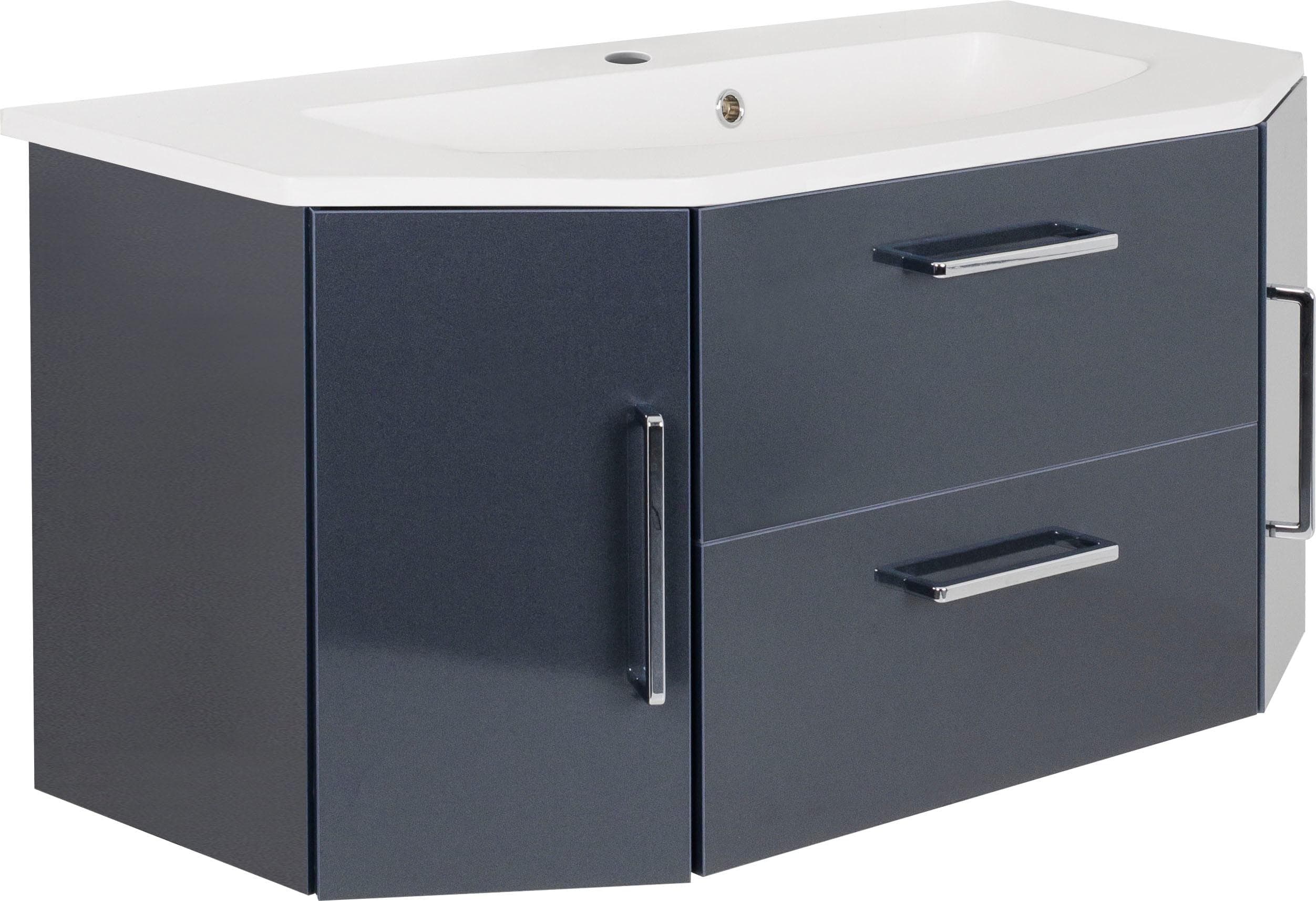 Waschtisch OPTIFIT Ava Anthrazit Glanz 110,5 cm