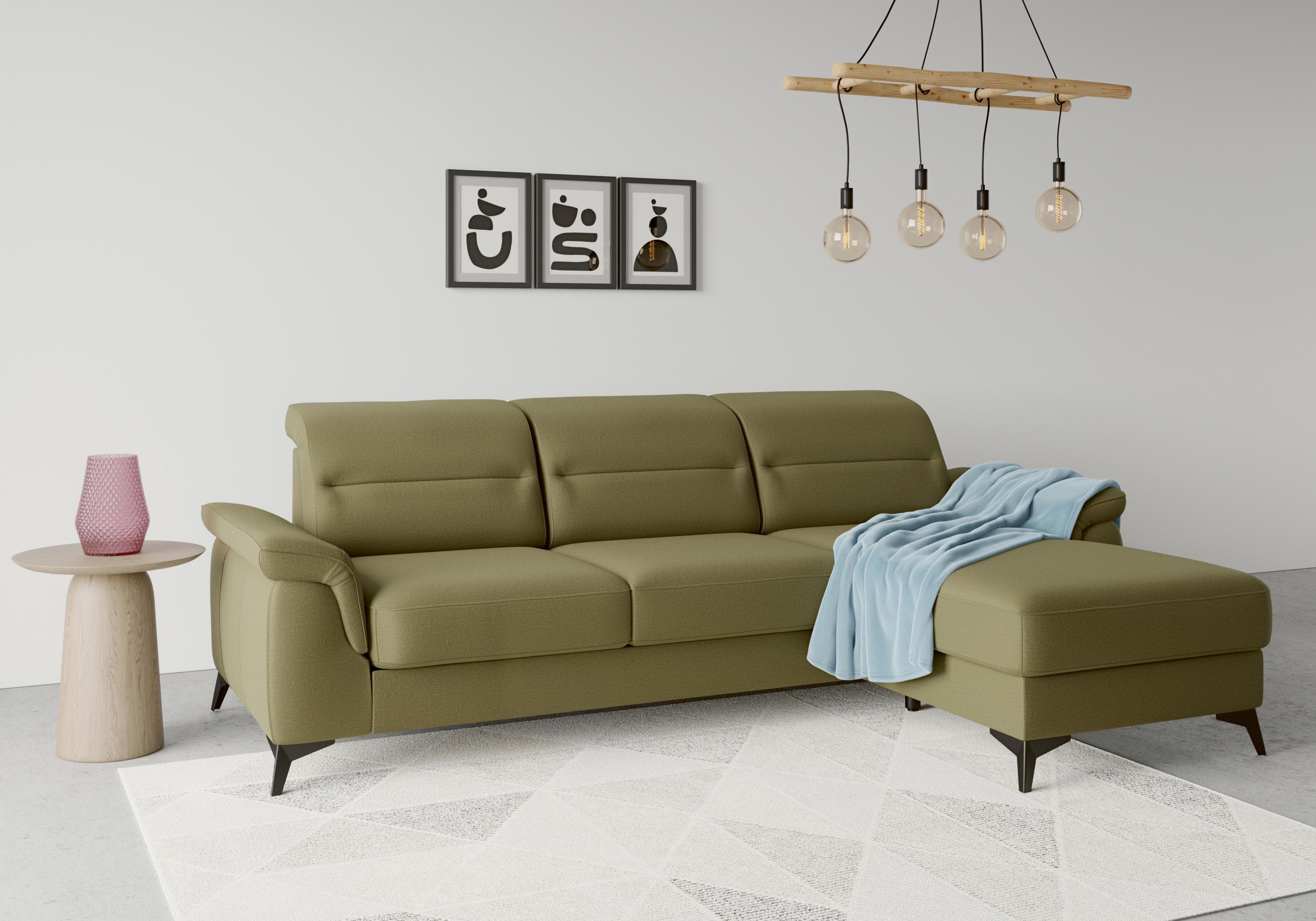 Sit & More Ecksofa Sinatra L-Form Recamiere Federkern