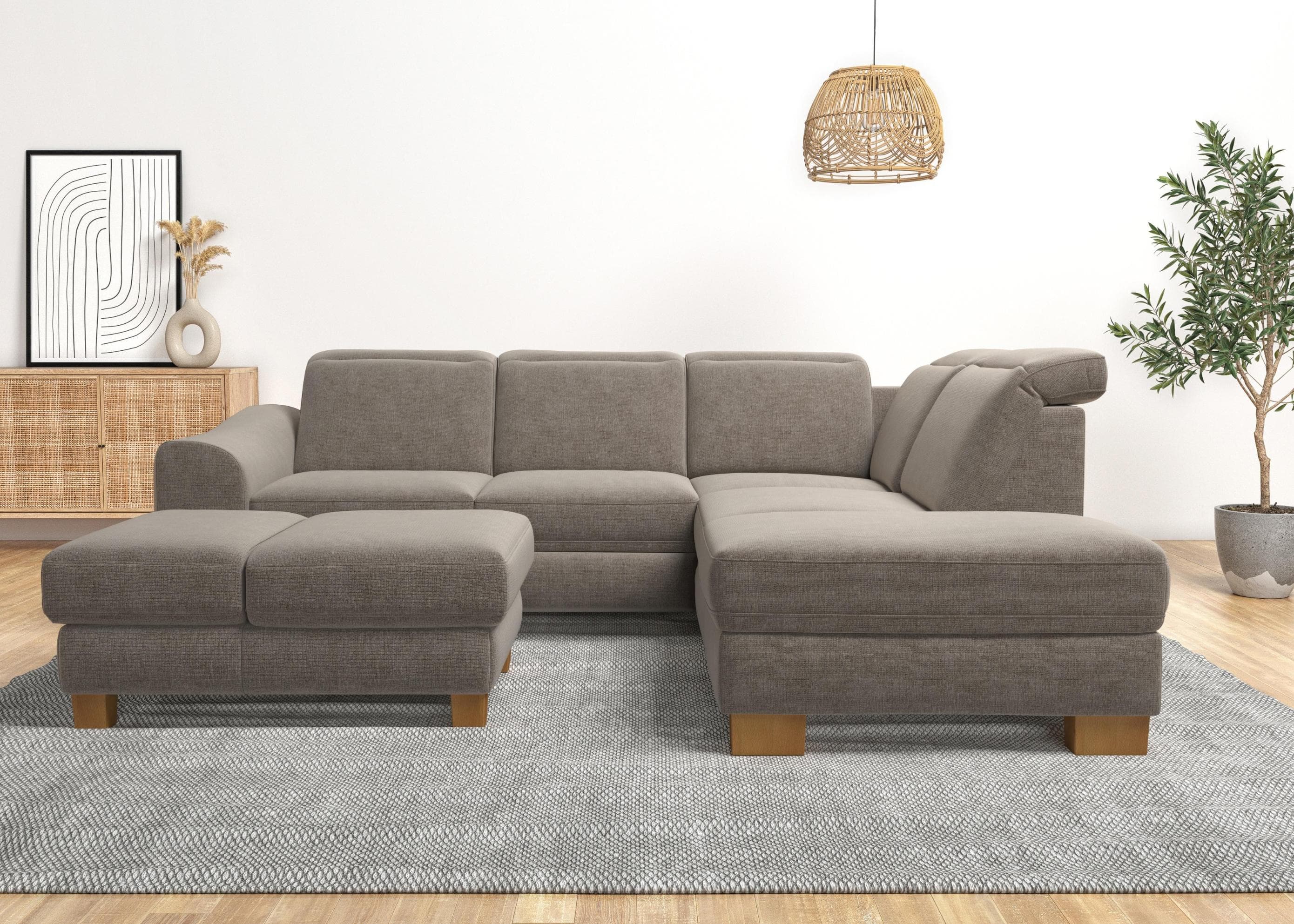 Home affaire Ecksofa Dundee L-Form, wahlweise mit Kopfteilverstellung und zusätzlich mit Bettfunktion