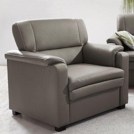 SIT & MORE Sessel Pisa Grau Leder Federkern