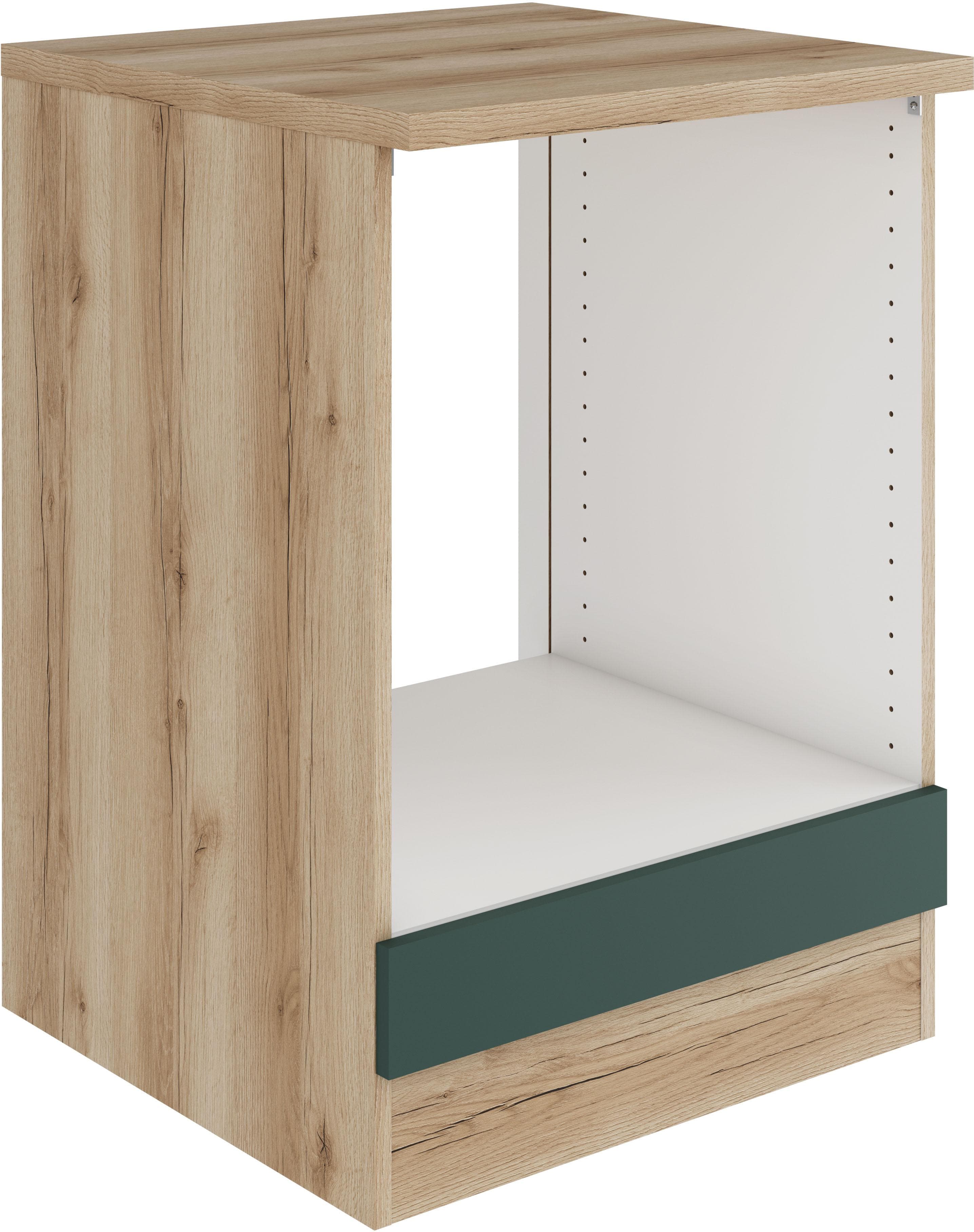 OPTIFIT Herdumbauschrank Bella Steingrün Wildeiche 60cm