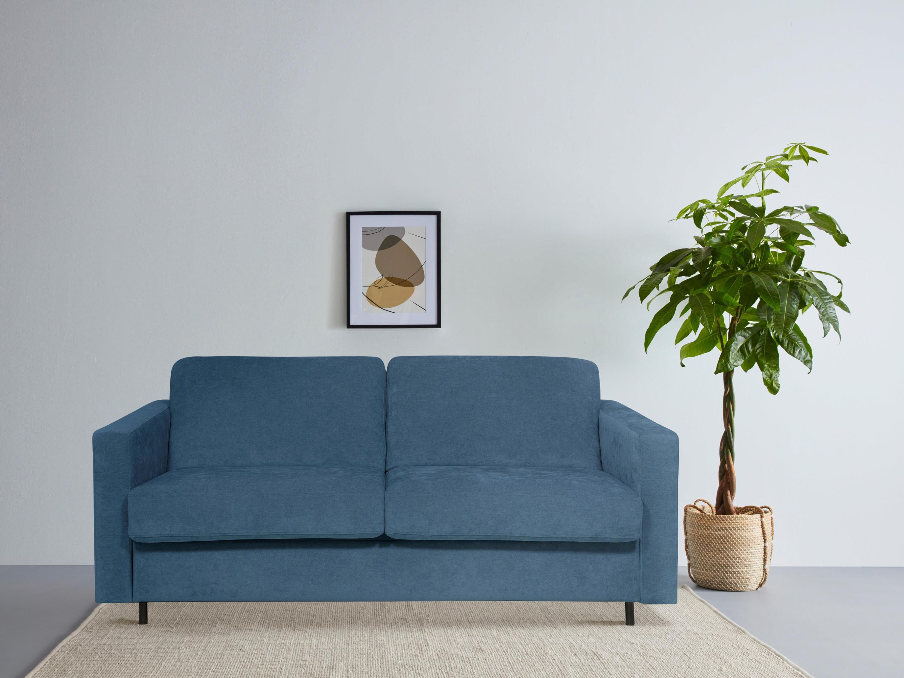 HOME AFFAIRE Schlafsofa Virming Dunkelblau mit Bettfunktion