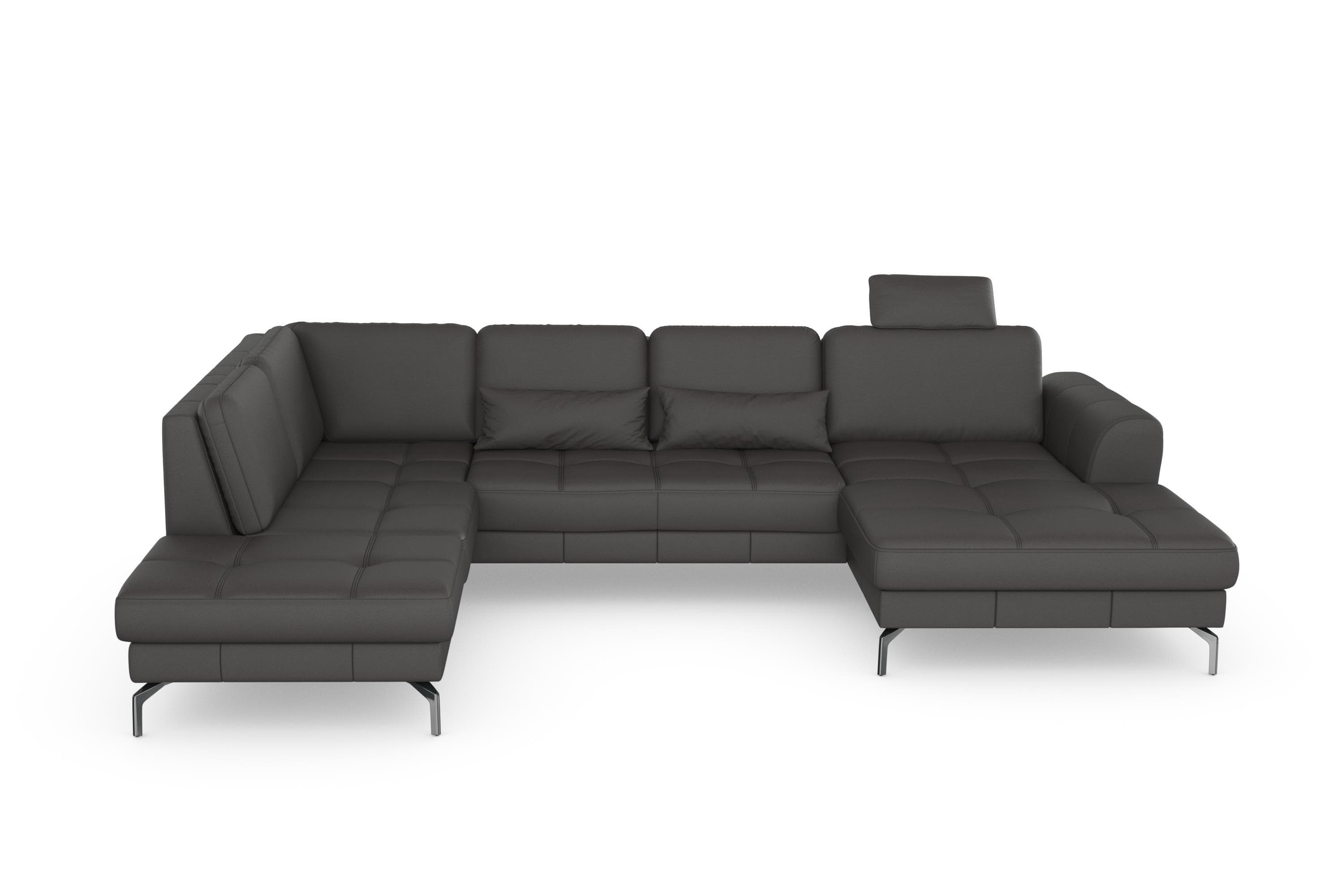 SIT & MORE Wohnlandschaft Bendigo U-Form Braun NaturLEDER