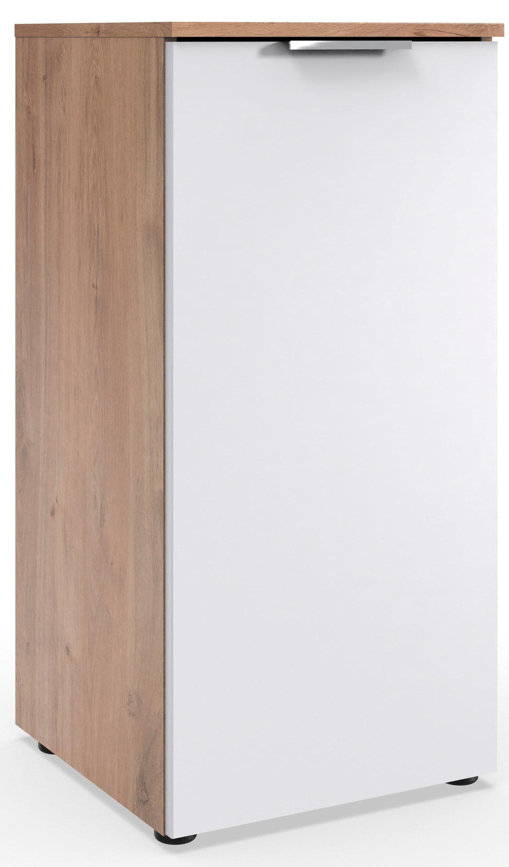 WIMEX Level Kommode Weiß Front Weiß Plankeneiche
