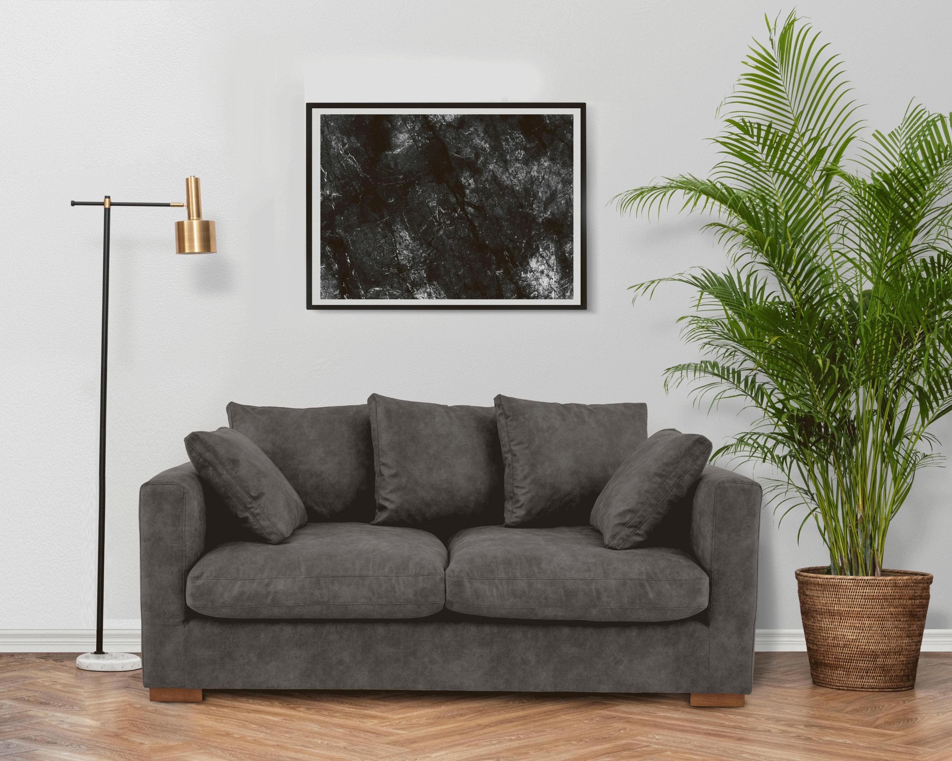 Home Affaire Coray 2-Sitzer Sofa Anthrazit Microfaser