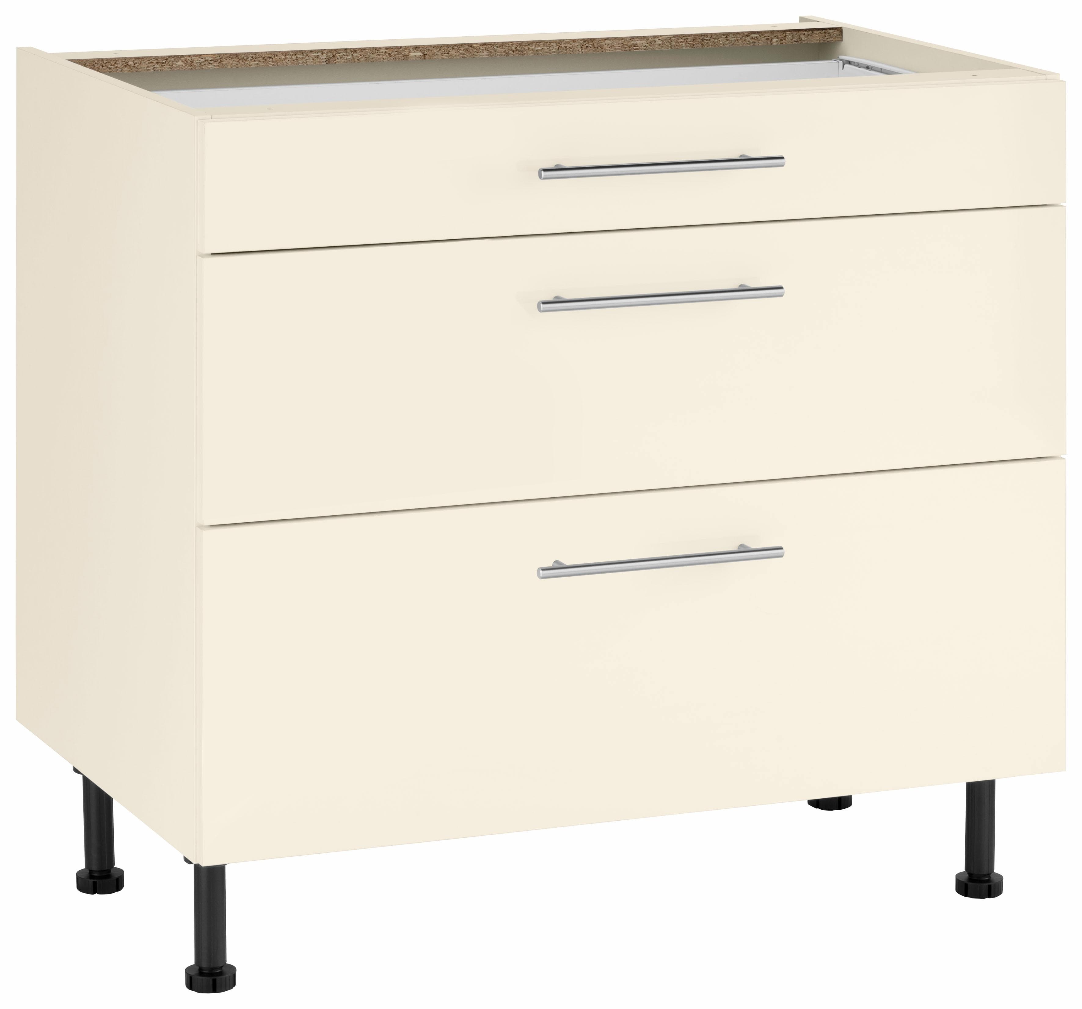 Wiho Küchen Unterschrank Ela Magnolia mit Soft-Close