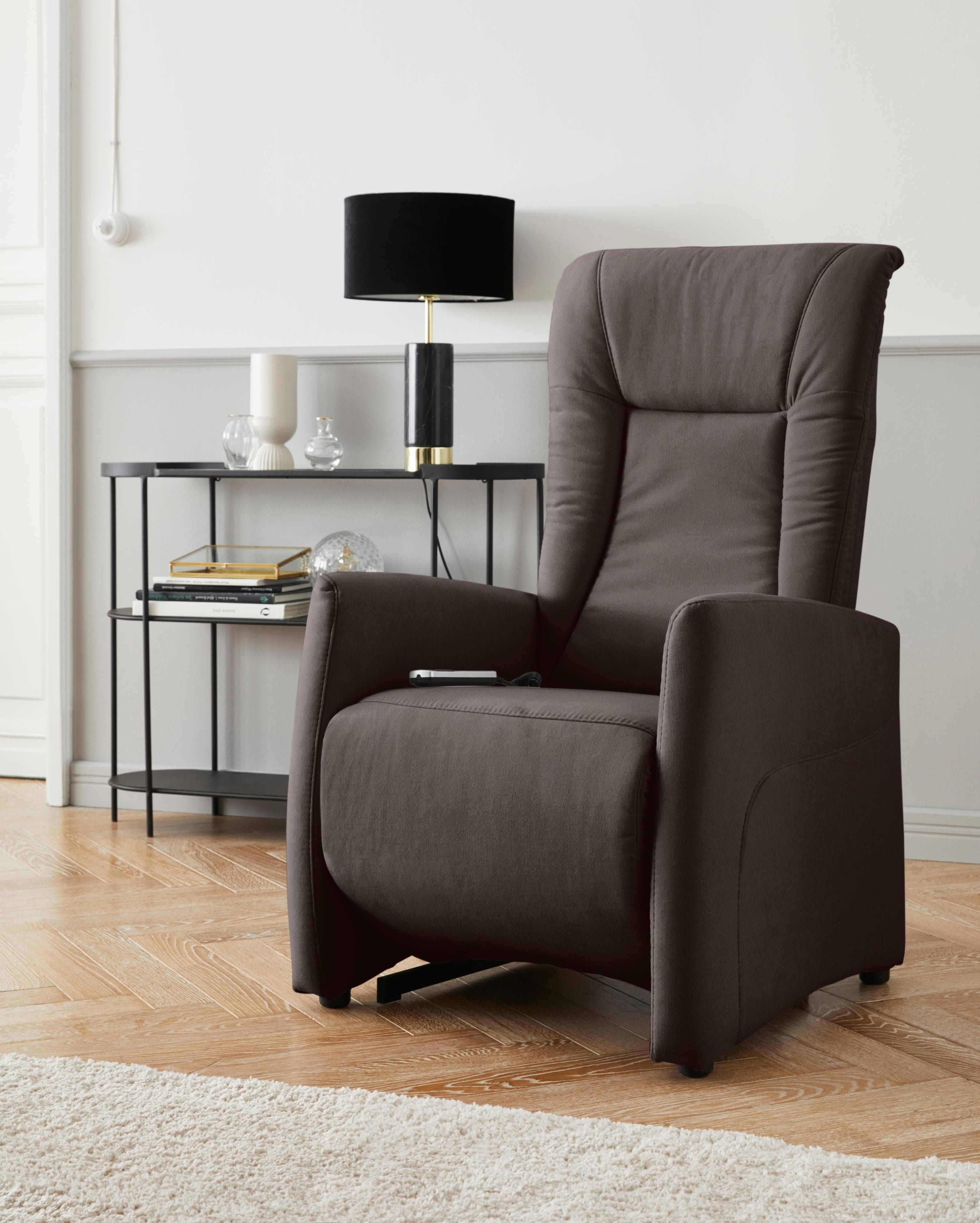 SIT & MORE TV-Sessel Melissa Elektrisch Verstellbar mit Aufstehhilfe Espresso