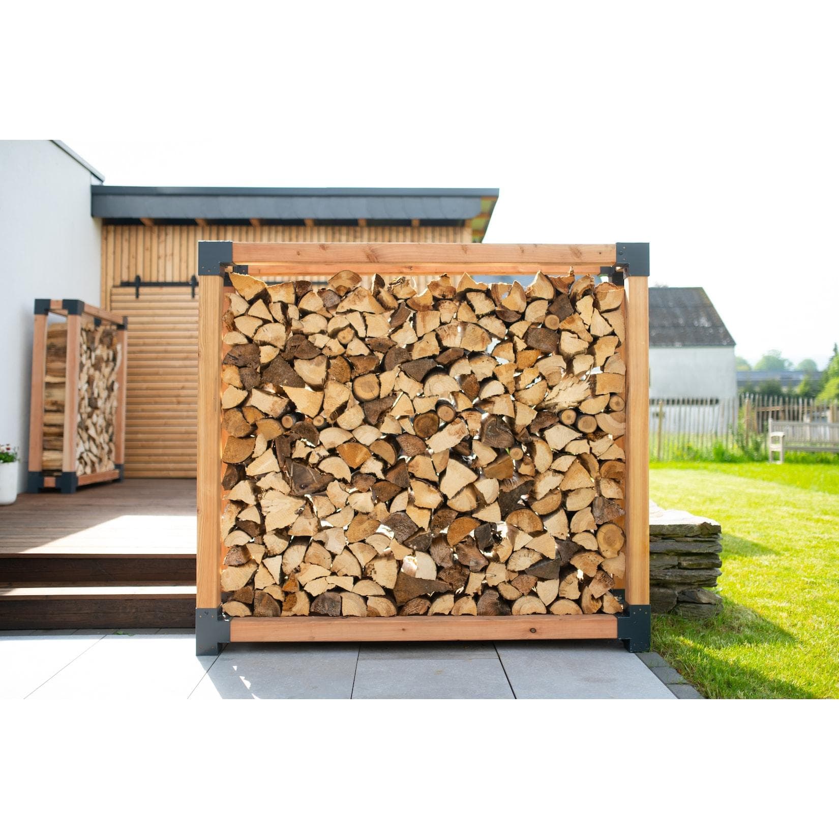 WESTMANN Kaminholzregal Michel XXL Natur Lärchenholz