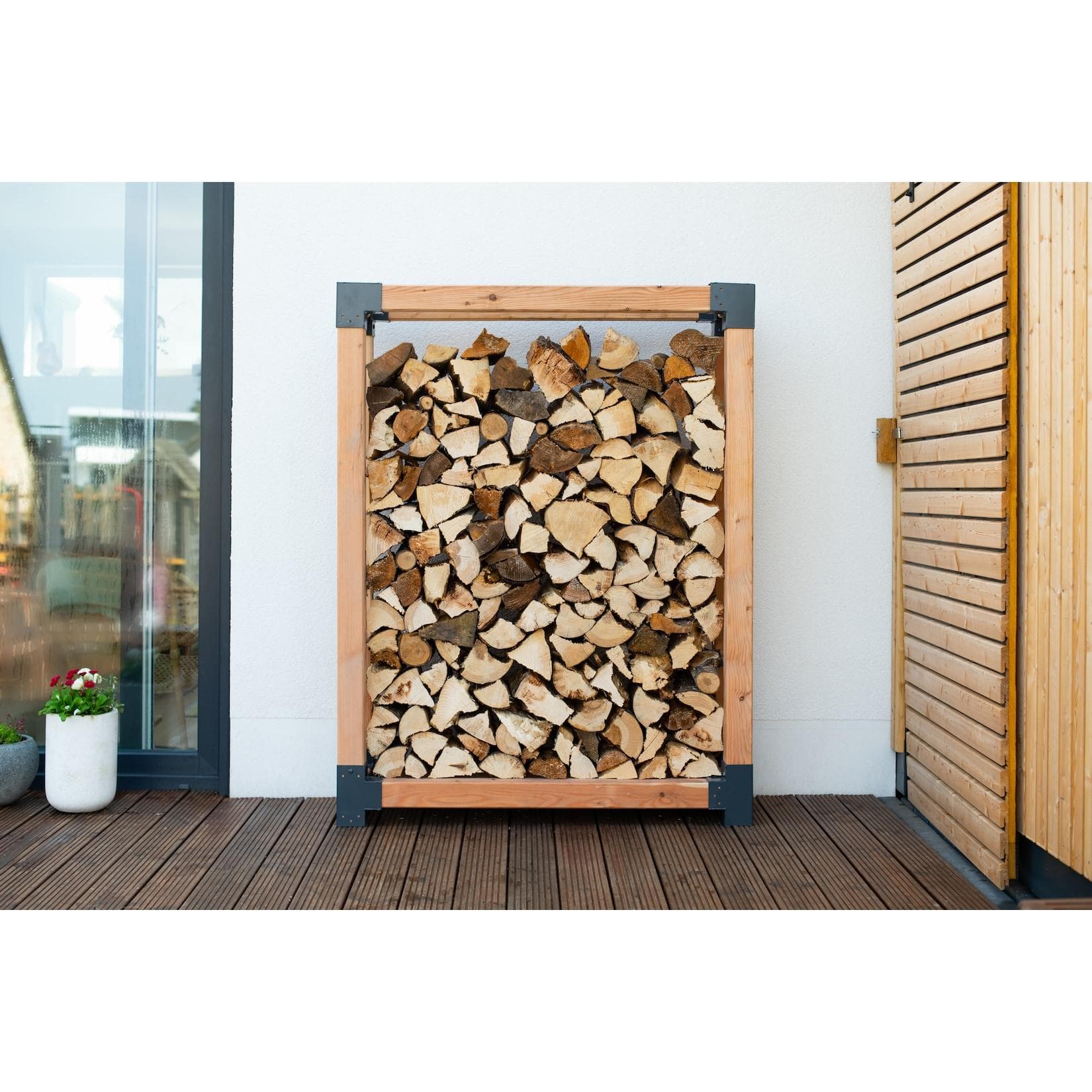 WESTMANN Kaminholzregal Michel XL Natur Lärchenholz