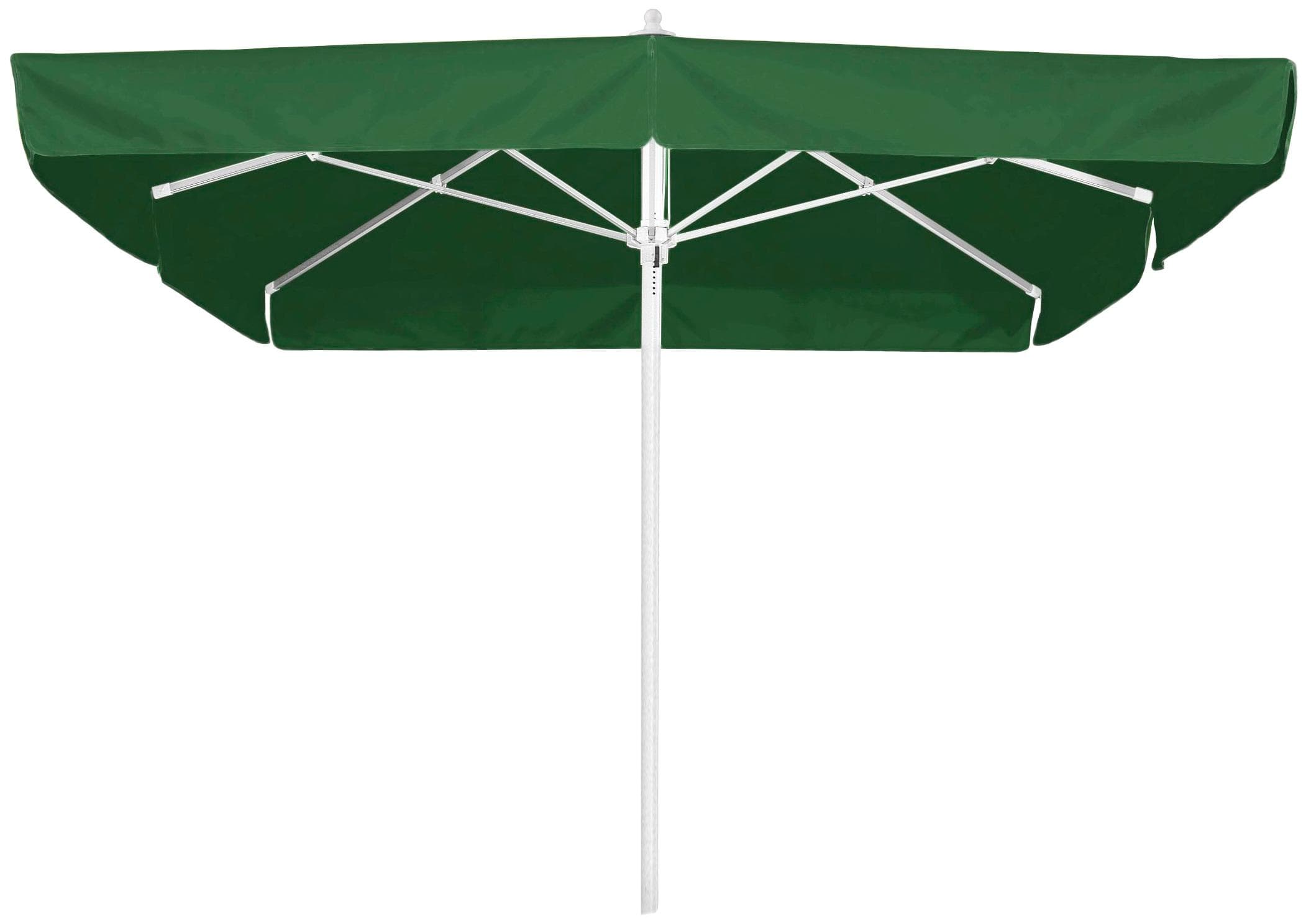 Standschirm aus Aluminium und Polyester, grün, oval-eckig
