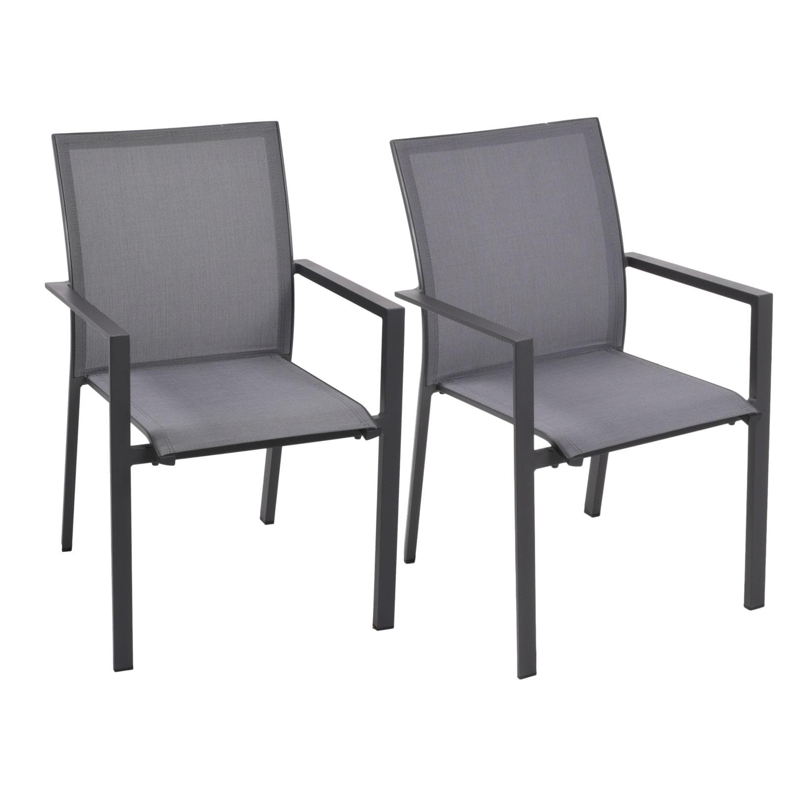 Wetterfeste Alu-Stapelstühle RANA (2er Set) - Grau