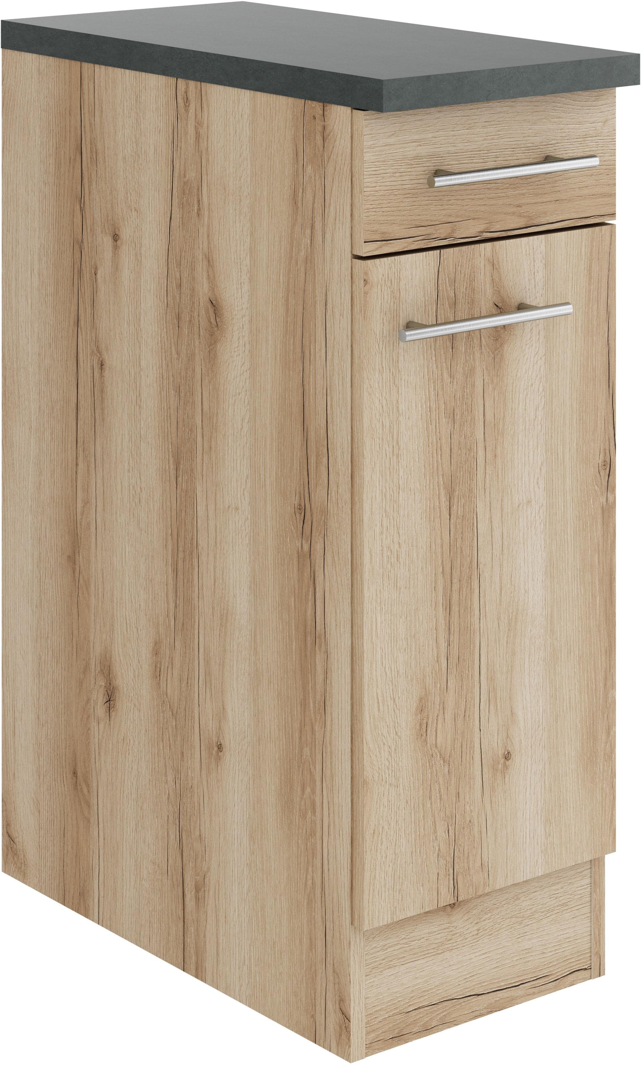 OPTIFIT Unterschrank Bella Wildeiche Anthrazit 30cm