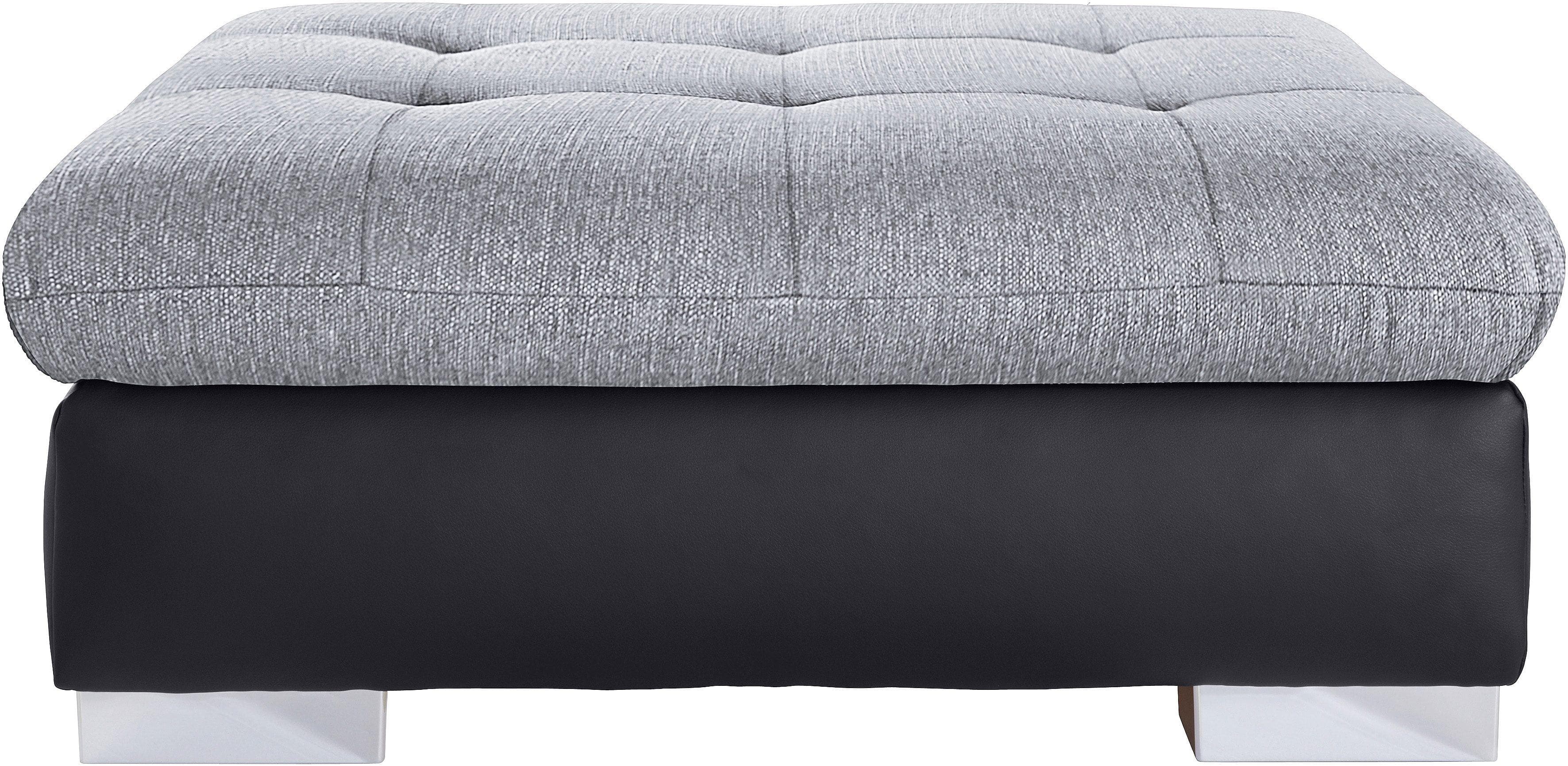 SIT & MORE Hocker Palomino Grau/Schwarz mit Stauraum