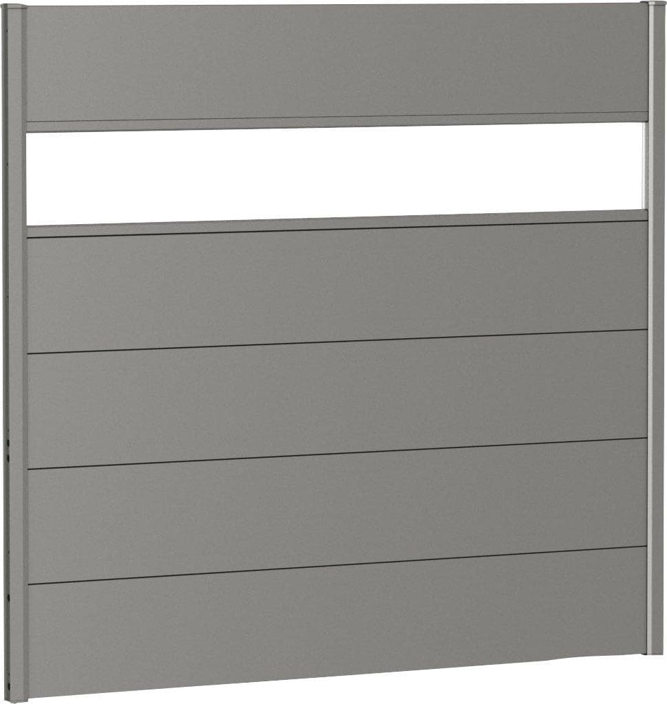 BioHort Sichtschutzelement Stahlblech Quarzgrau-metallic