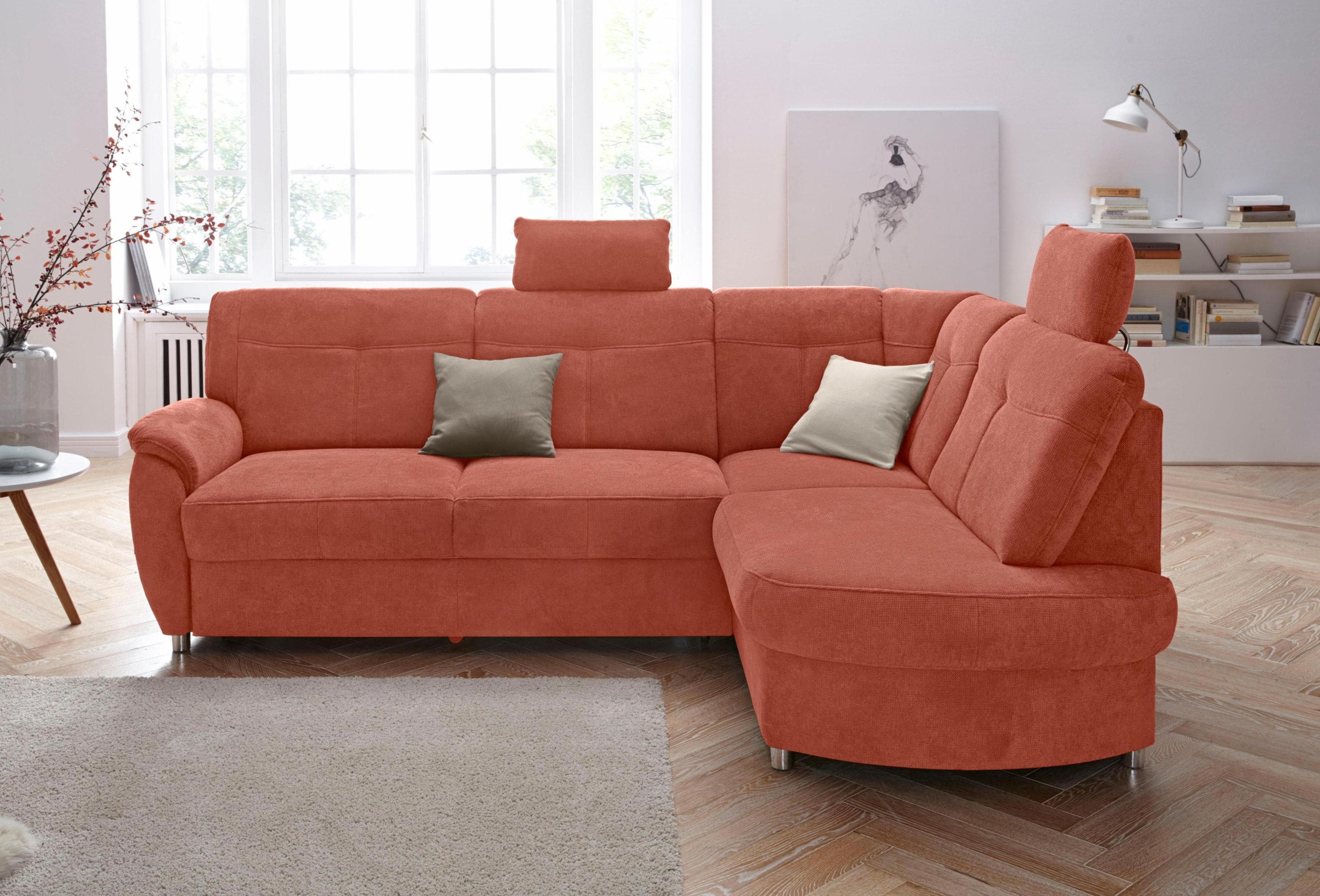 Ecksofa SIT & MORE Sonoma L-Form Terra Kunstleder Microfaser