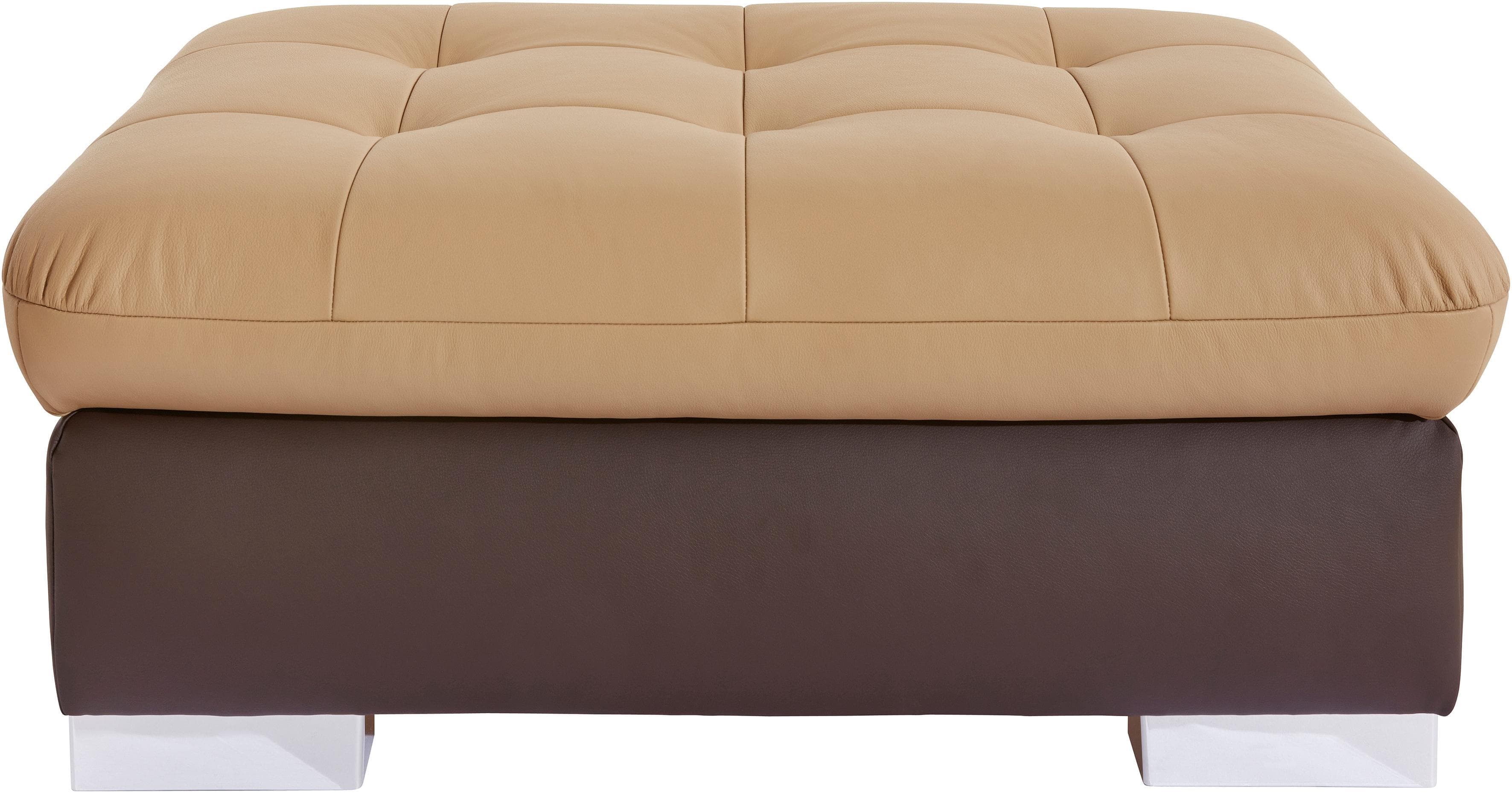 SIT & MORE Hocker Palomino Braun Kunstleder mit Stauraum
