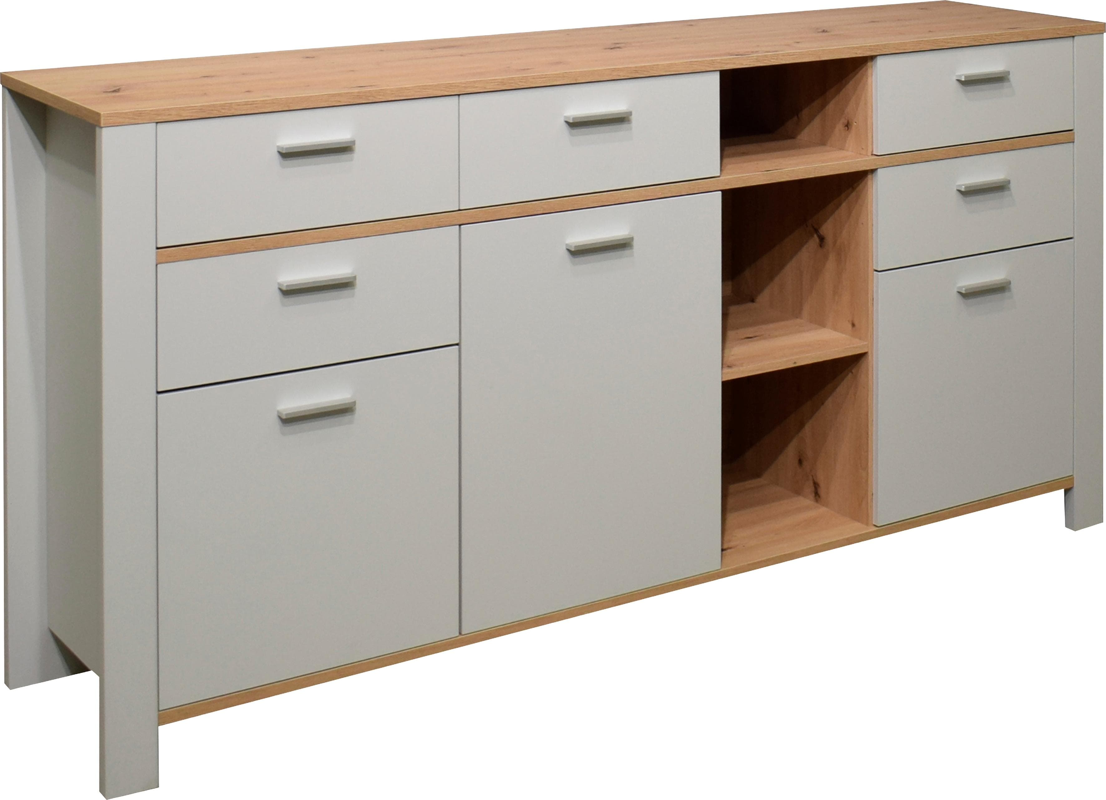 MÄUSBACHER Sideboard Nele Grau Kreidegrau Matt Lack