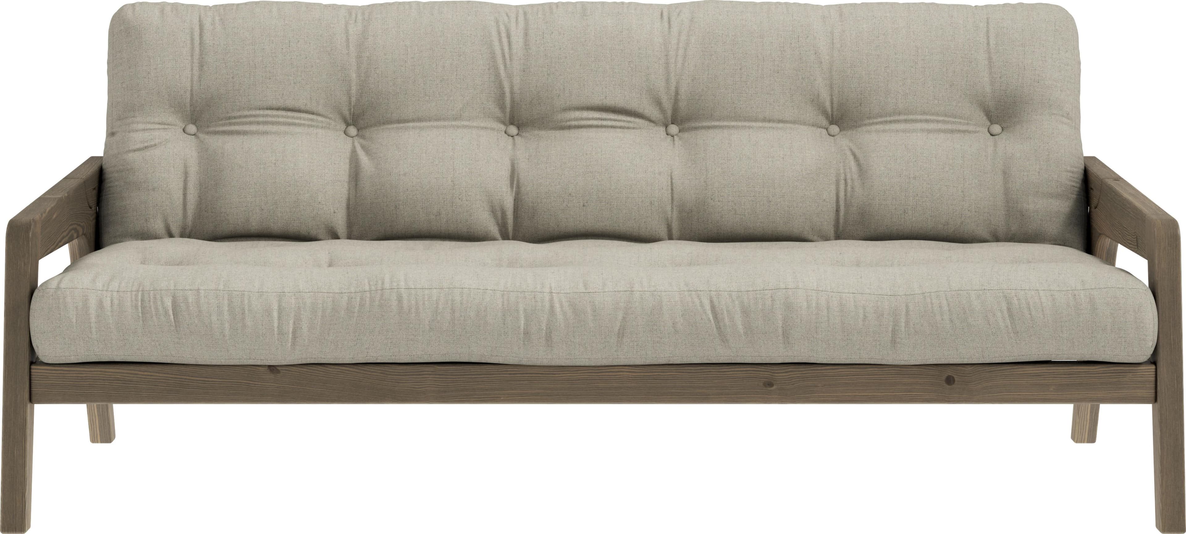 Karup Design Schlafsofa Beige Leinen mit Futonmatratze