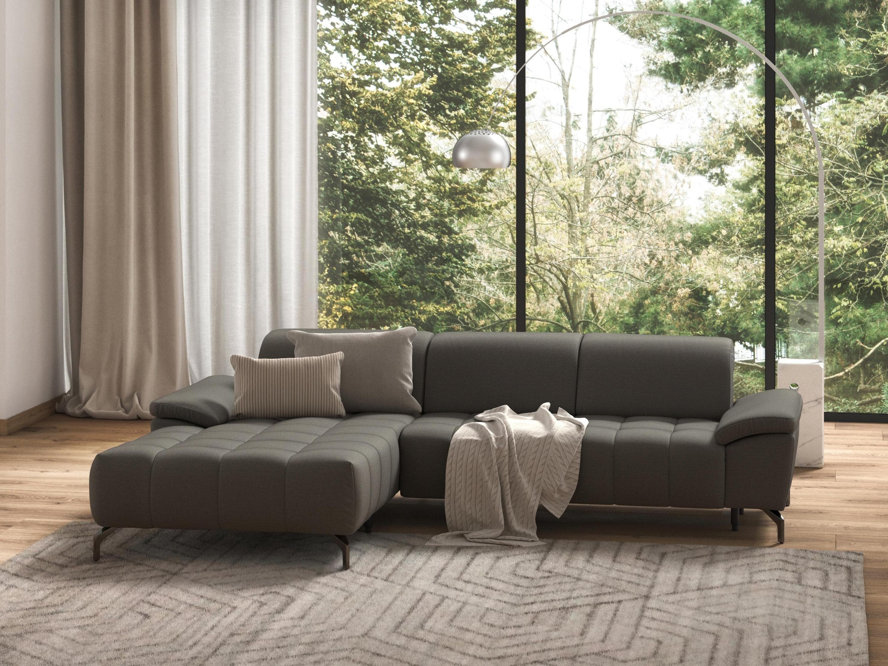 SIT & MORE Ecksofa Cool L-Form Braun Motorisch Recamiere