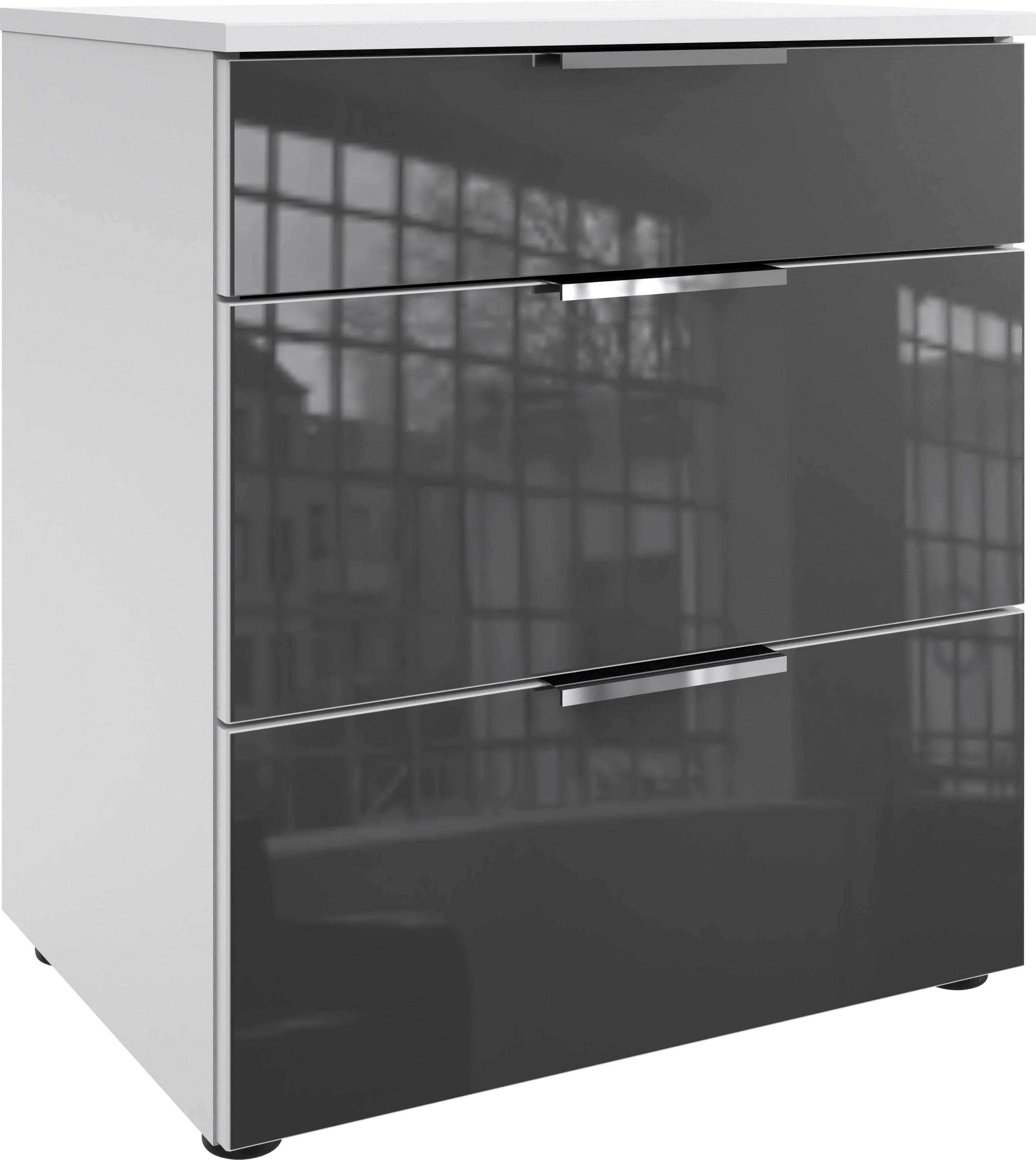Wimex Nachtkommode Level36 C by fresh to go, mit Glaselementen auf der Front, soft-close Funktion, 54cm breit