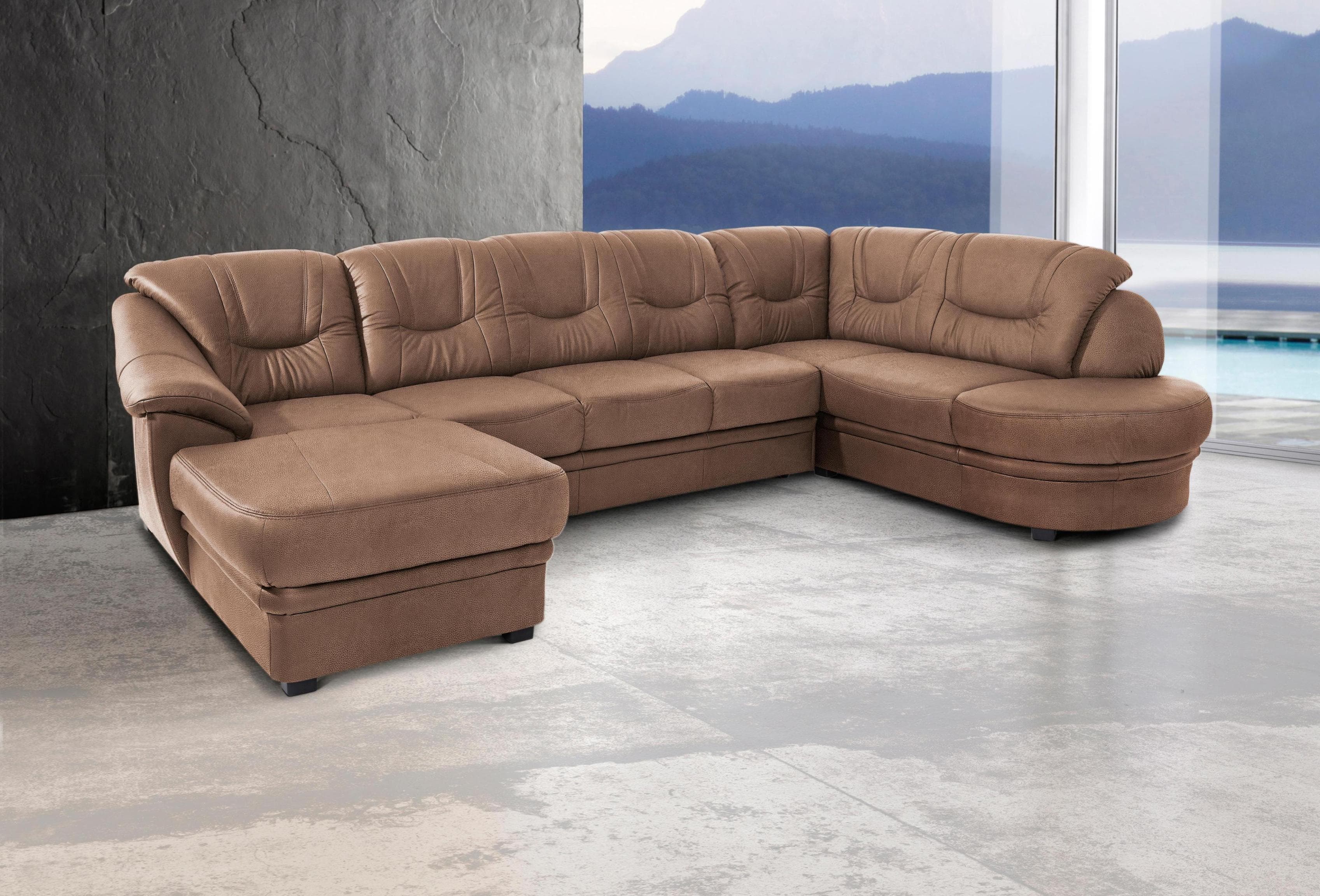 SIT & MORE Wohnlandschaft Savoni U-Form Braun