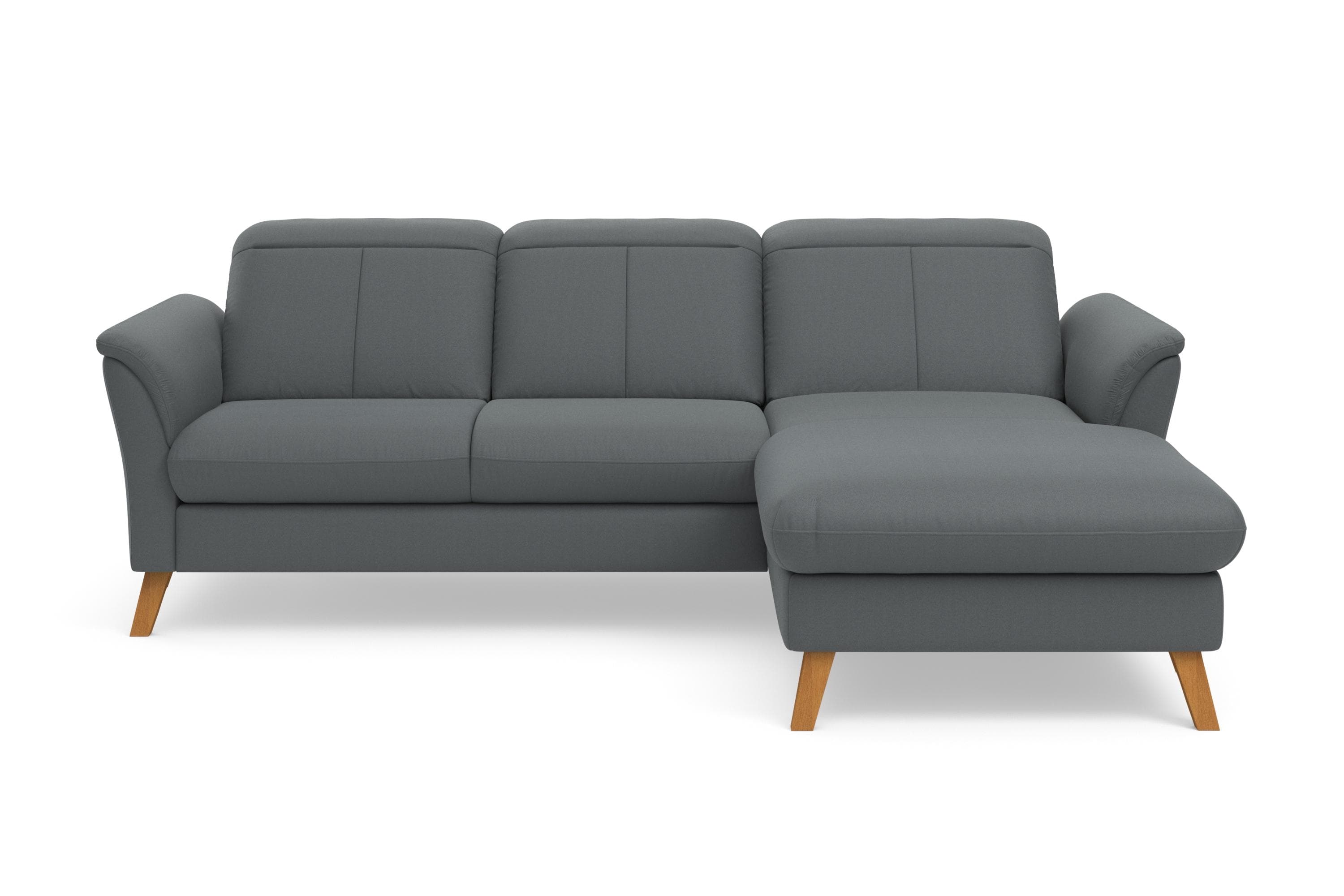 SIT & MORE Ecksofa Romero L-Form Dunkelgrau Relaxfunktion Bettfunktion