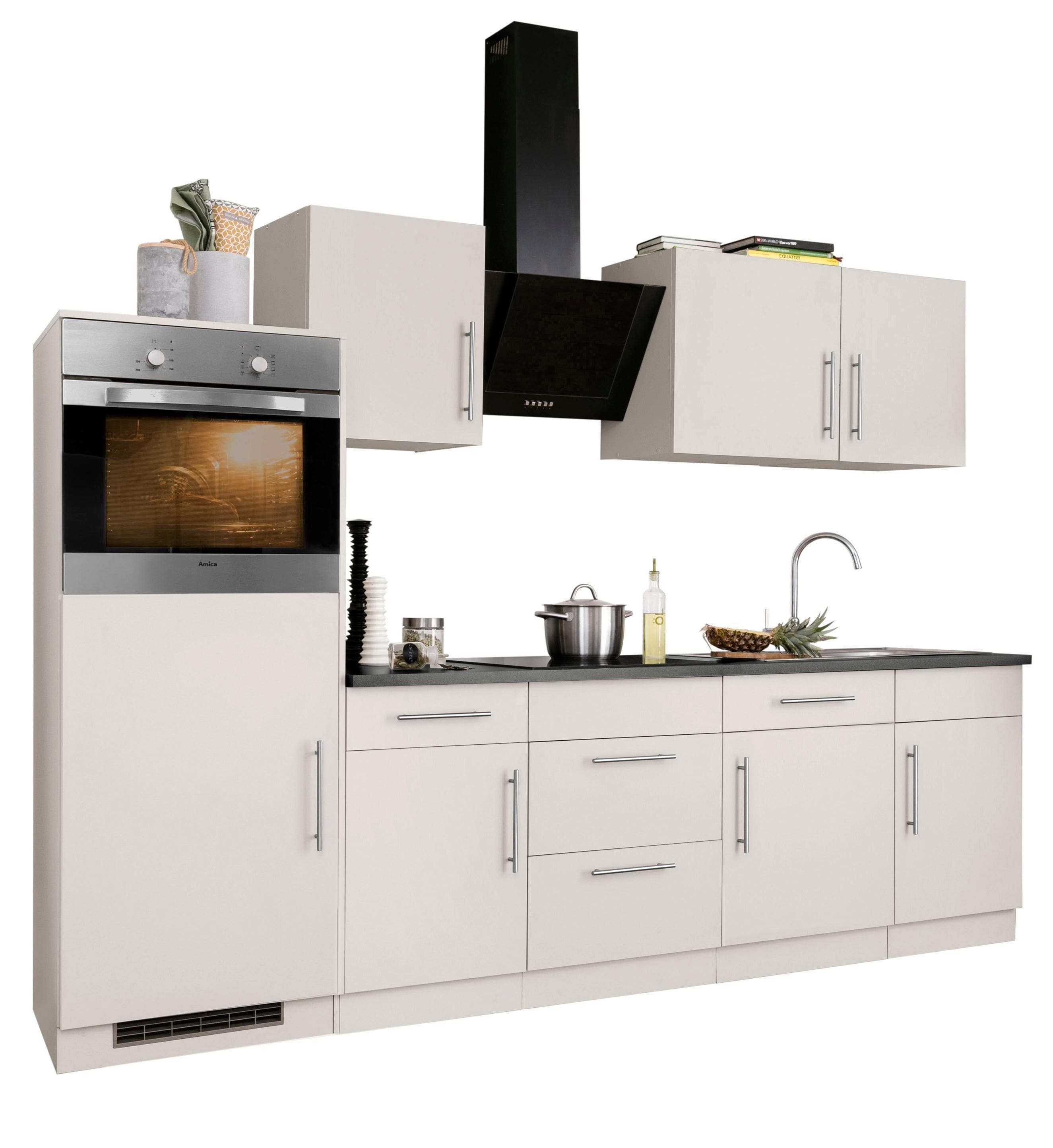 WIHO KÜCHEN Cali Küchenzeile Beige Grau Komplettküche