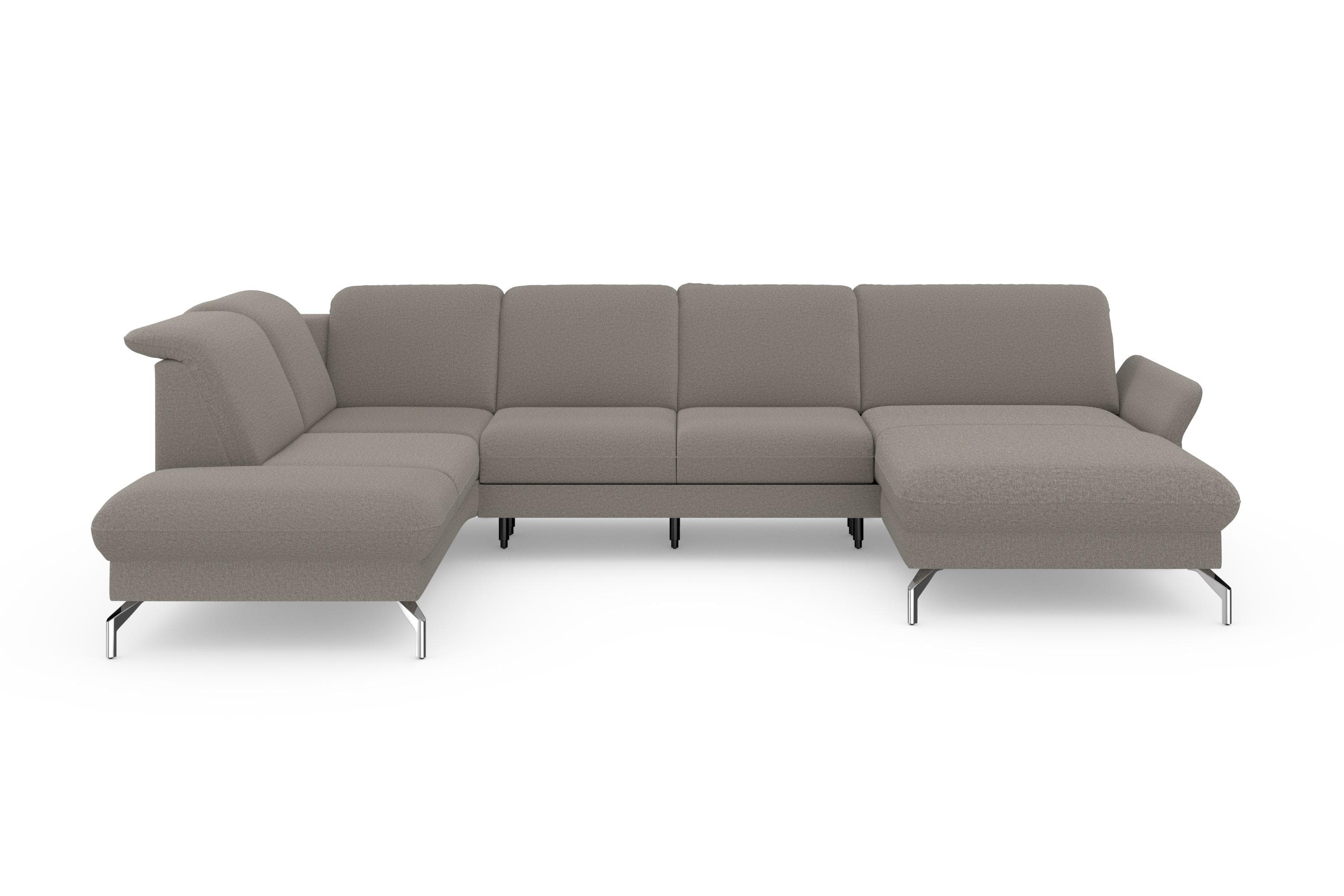 sit&more Wohnlandschaft Fashion U-Form Beige Handgefertigt