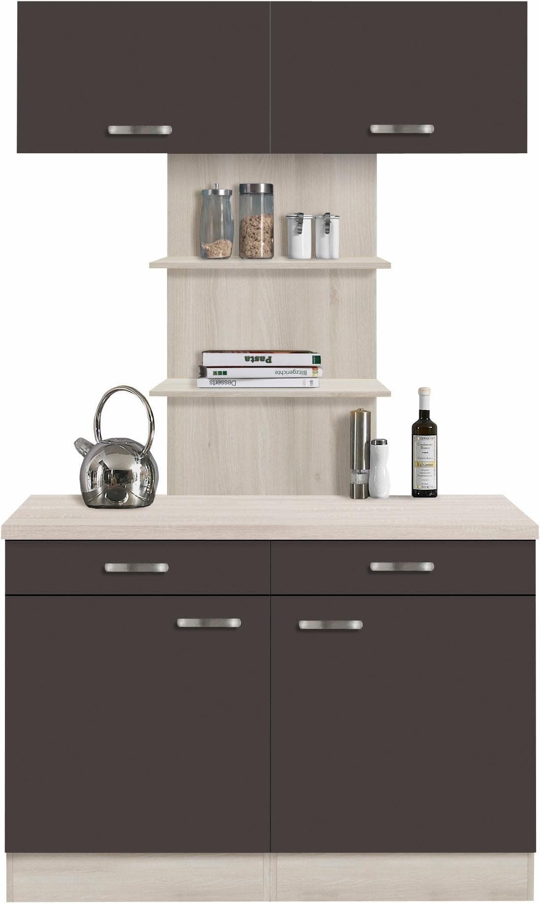Buffet OPTIFIT Faro Grau Anthrazit mit Metallgriffen