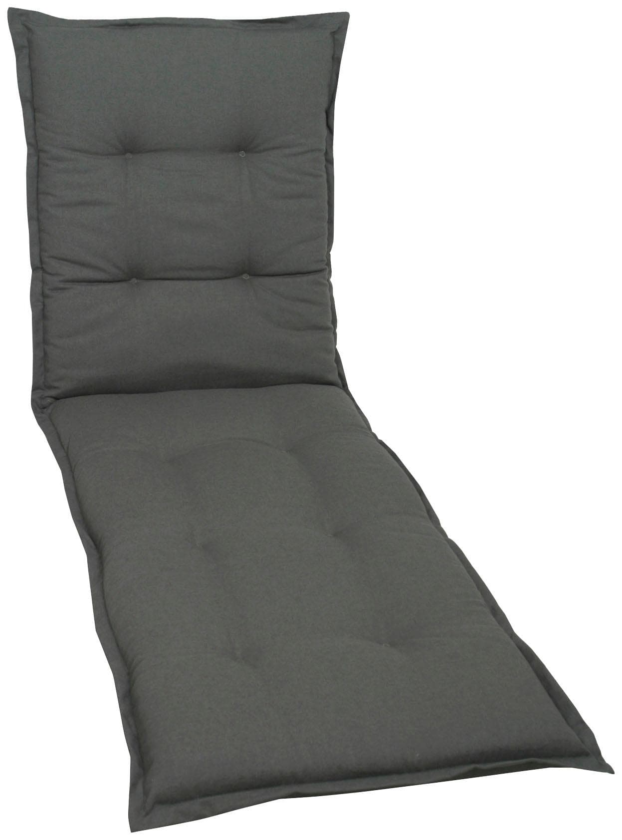 GO-DE Liegenauflage Grau Anthrazit Gartenpolster 190x60cm