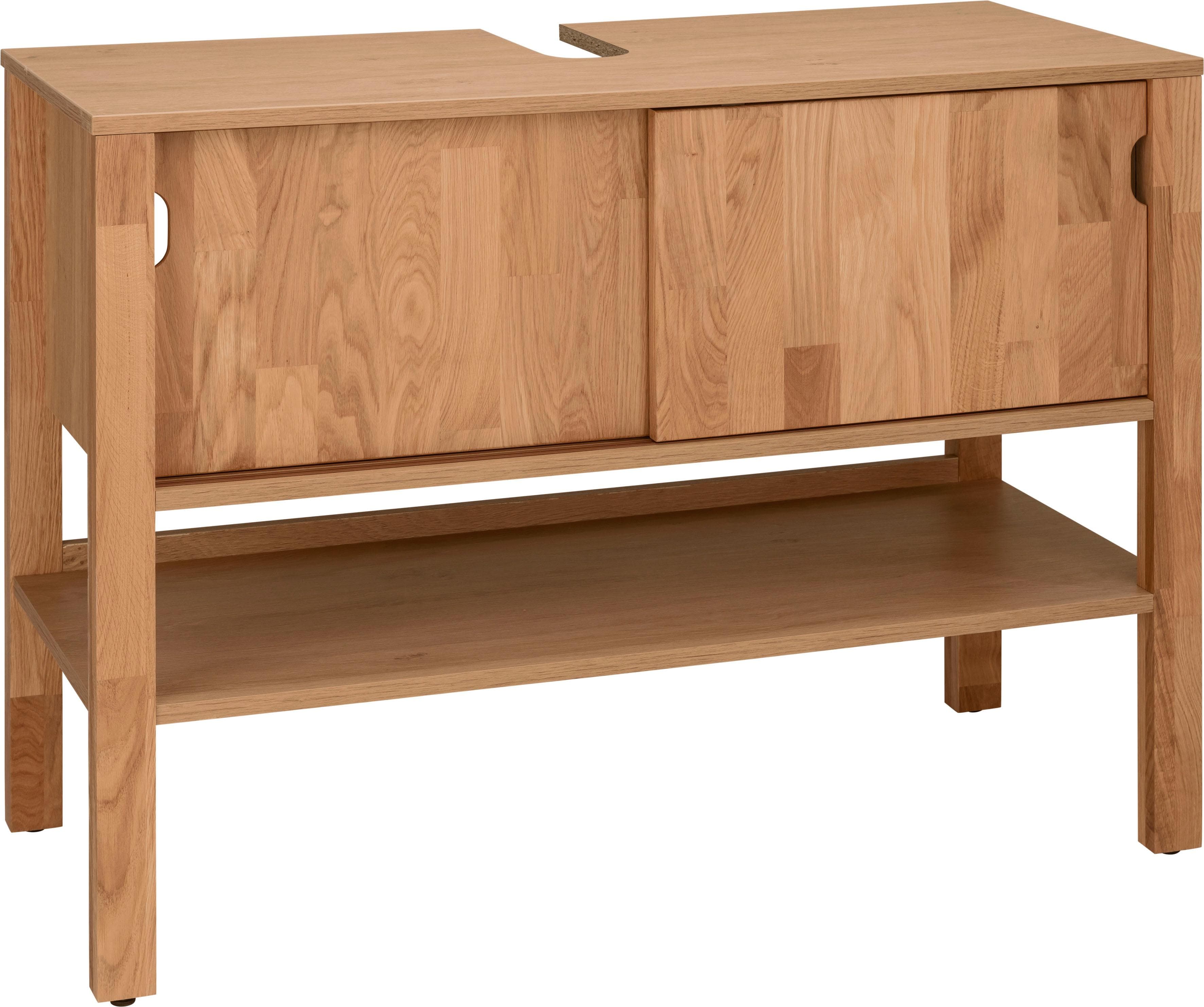 HOME AFFAIRE April Waschbeckenunterschrank Eiche Massivholz