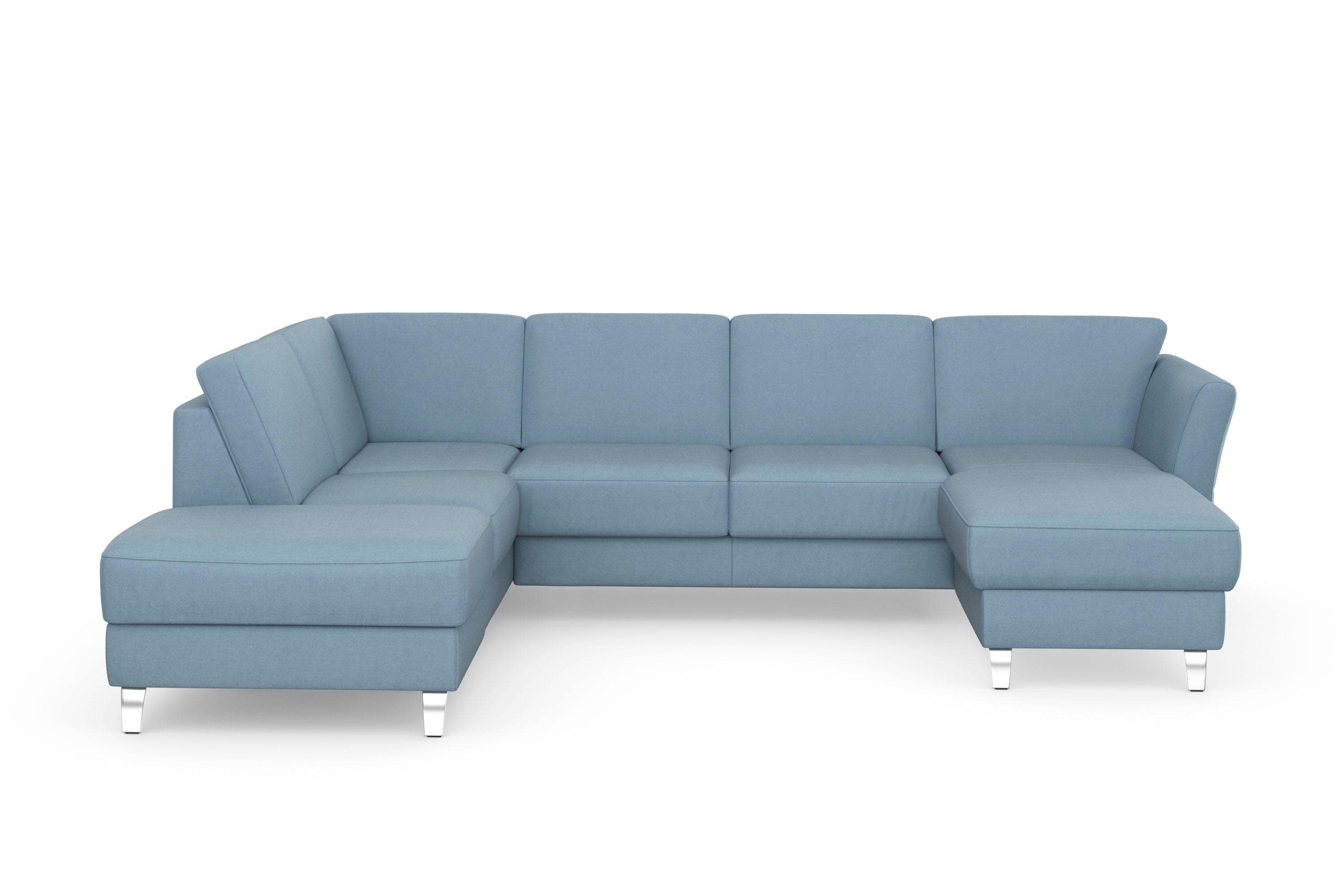 Sit & More Wohnlandschaft Visby U-Form Hellblau