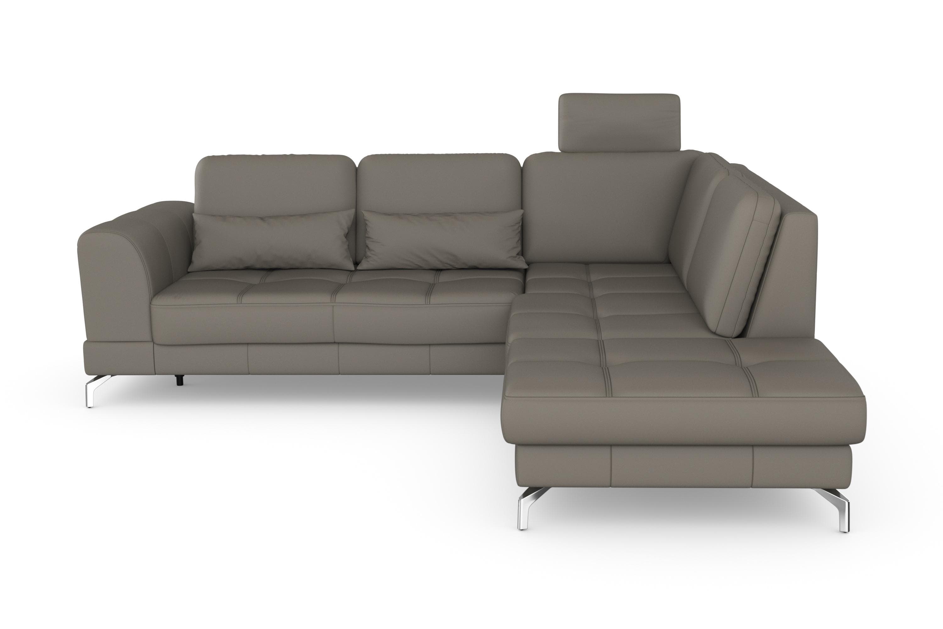 SIT & MORE Ecksofa Bendigo L-Form Naturleder Braun